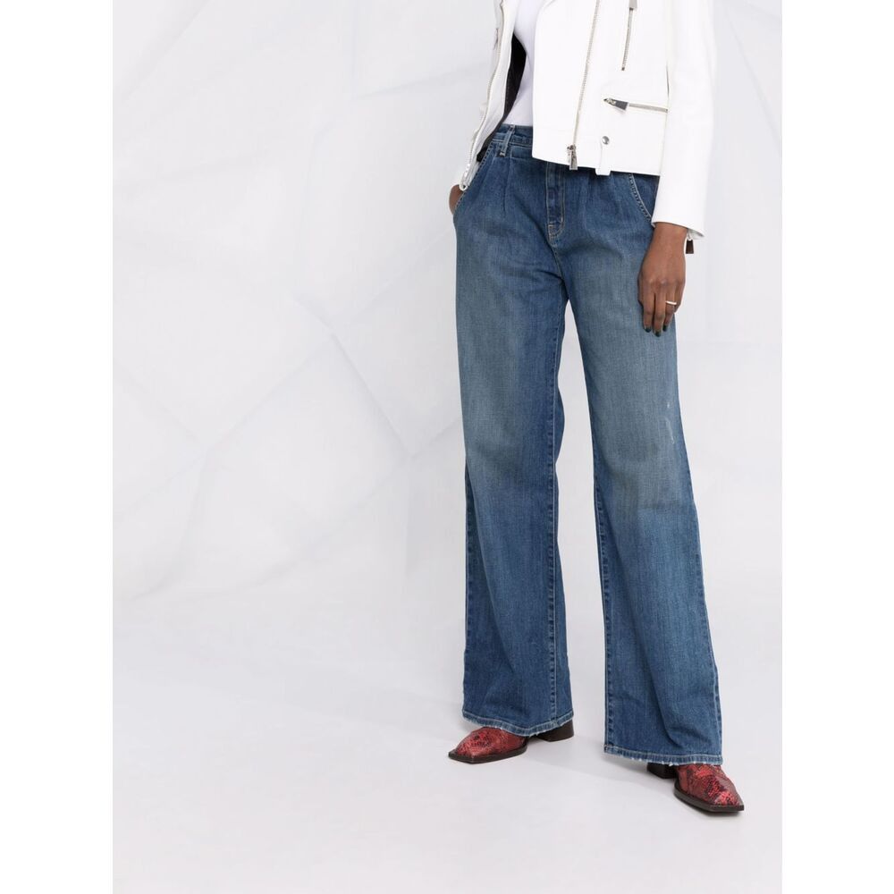 Nili Lotan Nili Lotan BLUE Denim - Wide-Leg Jeans Size 27" / US 4 / IT 40 - 6 Thumbnail