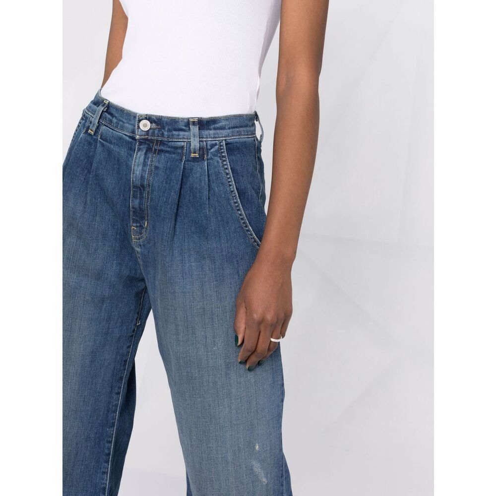 Nili Lotan Nili Lotan BLUE Denim - Wide-Leg Jeans Size 27" / US 4 / IT 40 - 3 Thumbnail