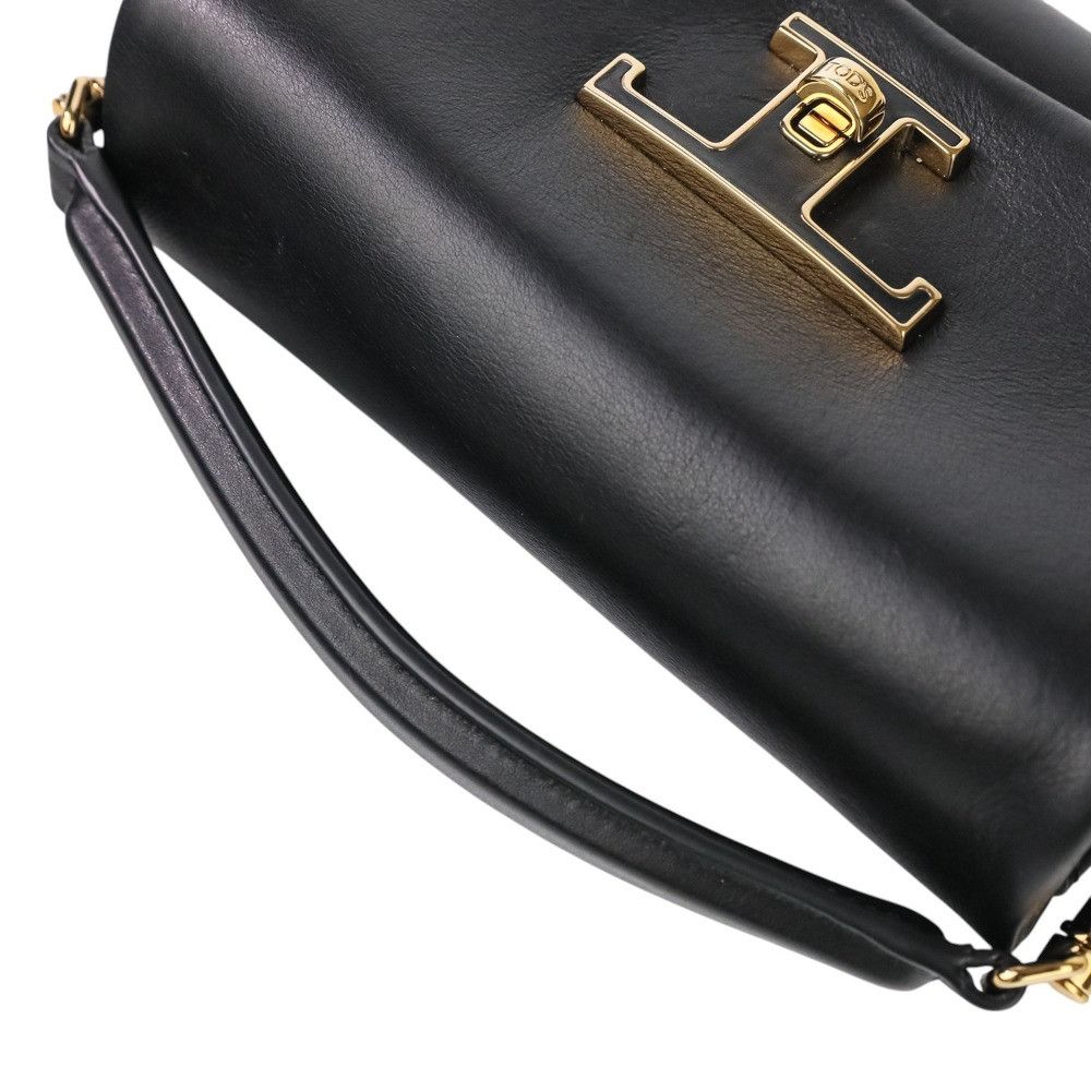 Tod\'s Tod’s T Timeless Calf Leather 2way Shoulder Bag Leather Shoulder Bag DUTY FREE for USA
