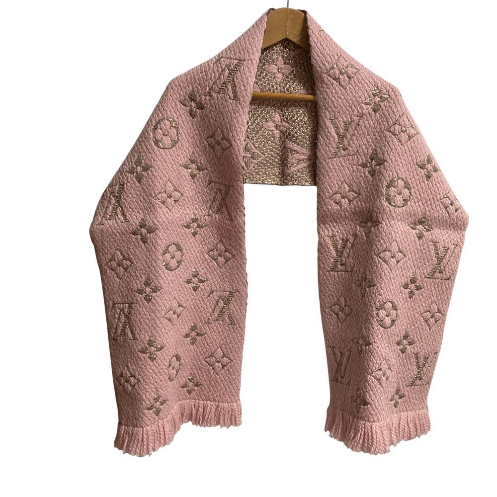 Louis Vuitton Louis Vuitton Louis Vuitton Echarpe Logomania Monogram Scarf Textile Scarf M70466 DUTY FREE for USA Size ONE SIZE - 6 Thumbnail
