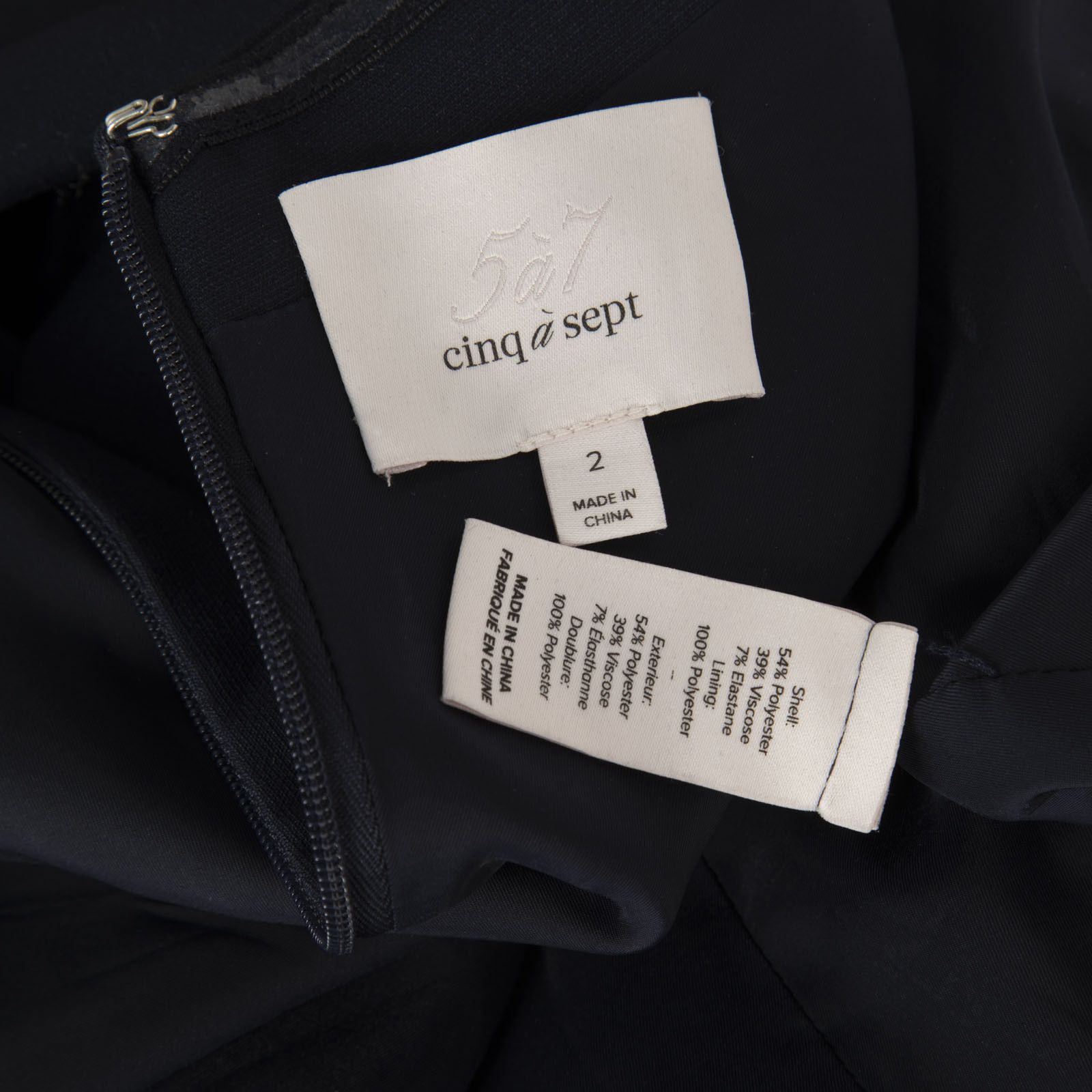 Cinq a Sept Navy Off The Shoulder Dress Size XS / US 0-2 / IT 36-38 - 10 Thumbnail