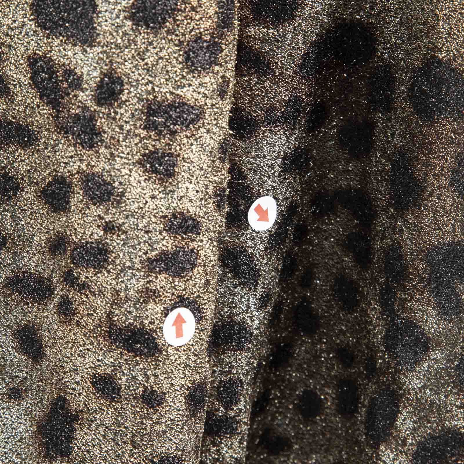 Dolce & Gabbana Metallic Leopard Print Blouse Size L / US 10 / IT 46 - 18 Thumbnail