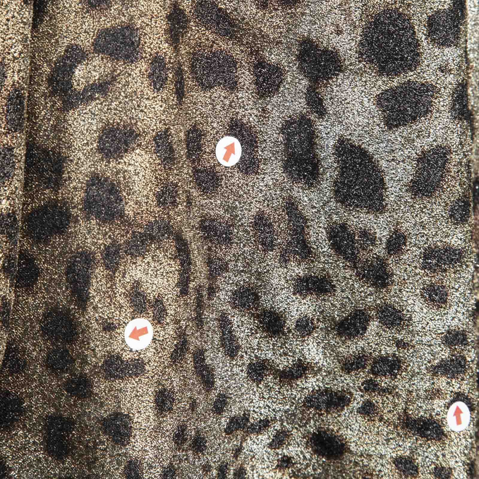 Dolce & Gabbana Metallic Leopard Print Blouse Size L / US 10 / IT 46 - 17 Thumbnail