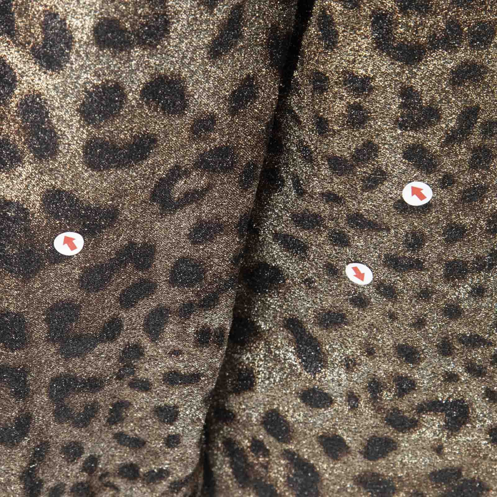 Dolce & Gabbana Metallic Leopard Print Blouse Size L / US 10 / IT 46 - 6 Thumbnail