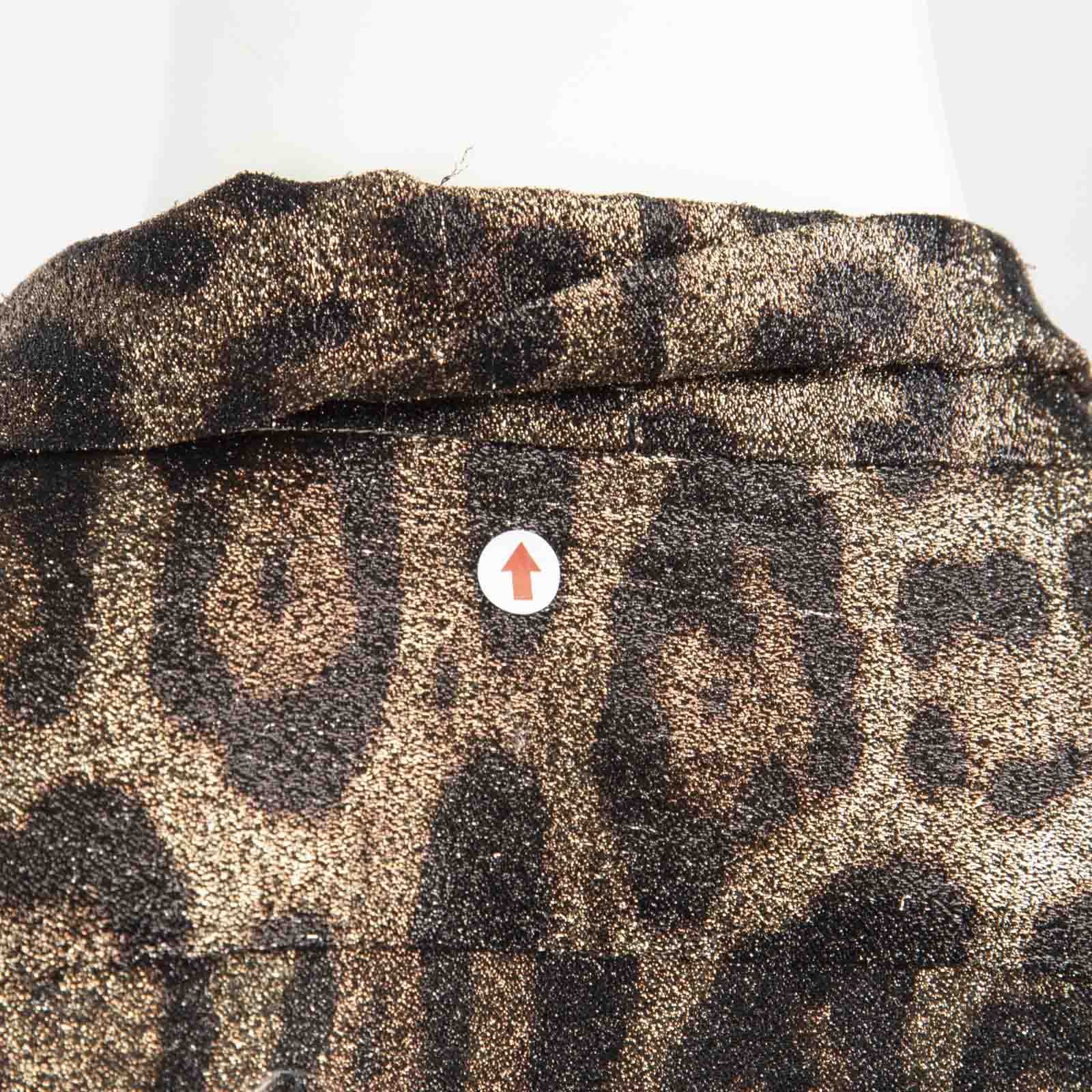 Dolce & Gabbana Metallic Leopard Print Blouse Size L / US 10 / IT 46 - 4 Thumbnail