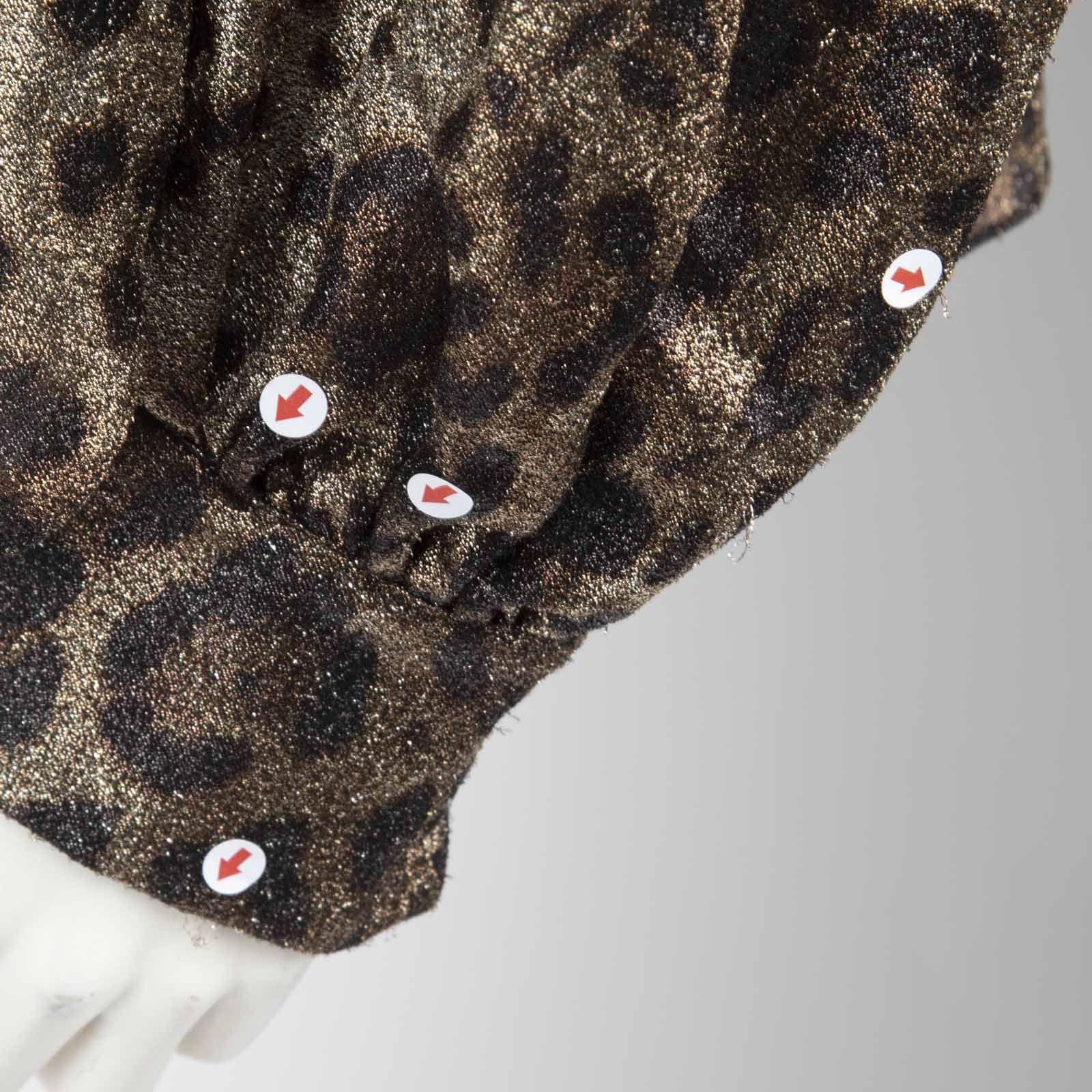 Dolce & Gabbana Metallic Leopard Print Blouse Size L / US 10 / IT 46 - 21 Thumbnail