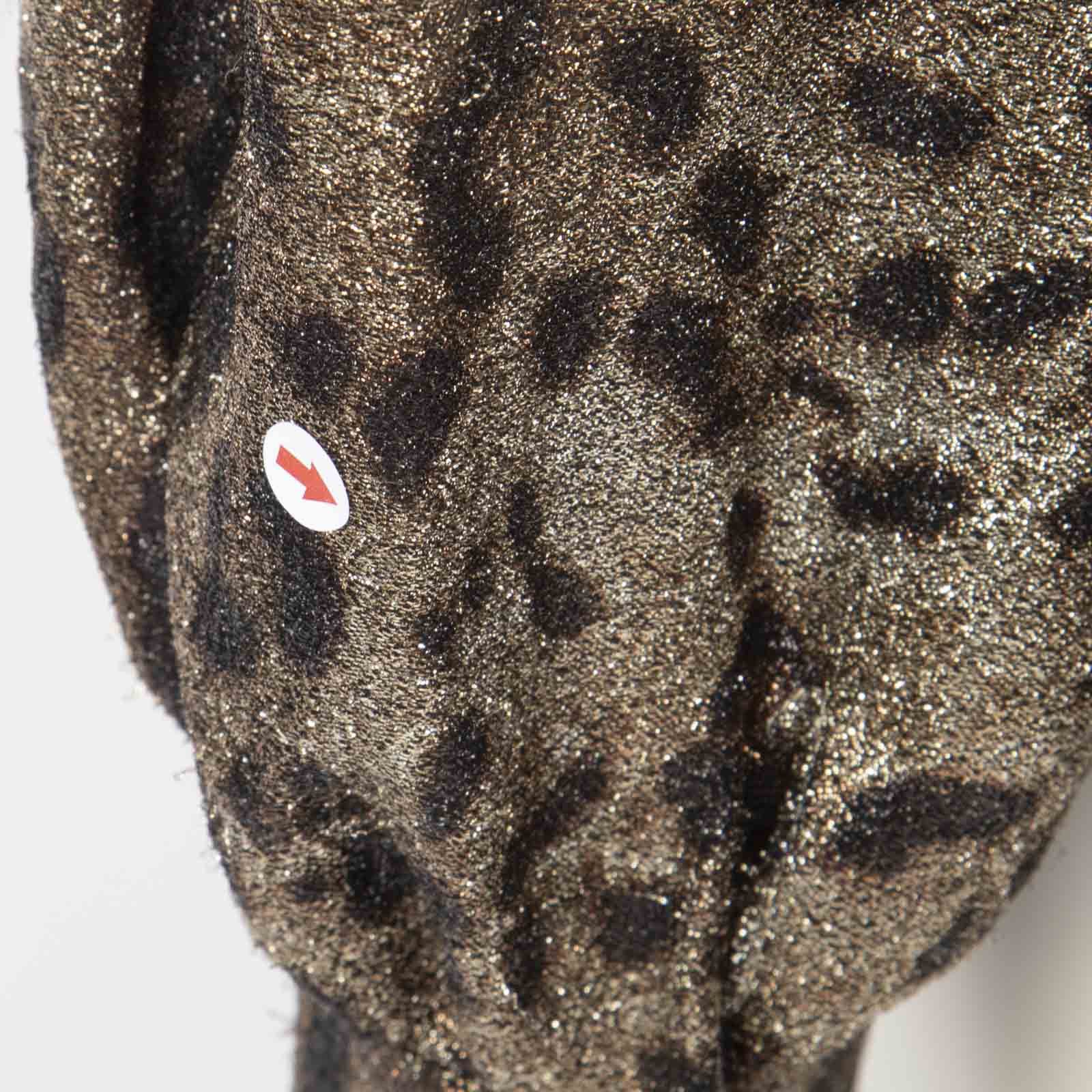 Dolce & Gabbana Metallic Leopard Print Blouse Size L / US 10 / IT 46 - 10 Thumbnail