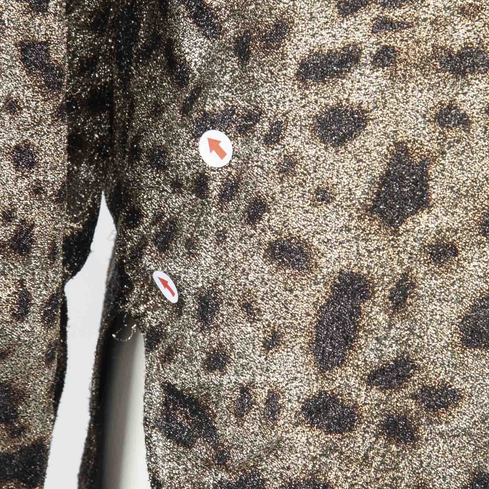 Dolce & Gabbana Metallic Leopard Print Blouse Size L / US 10 / IT 46 - 13 Thumbnail