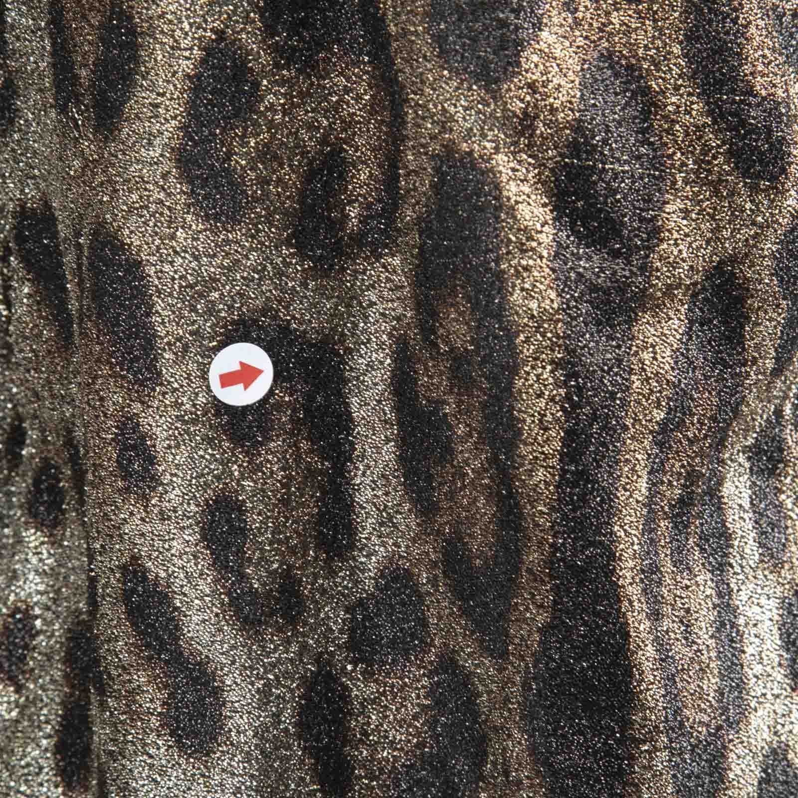 Dolce & Gabbana Metallic Leopard Print Blouse Size L / US 10 / IT 46 - 20 Thumbnail