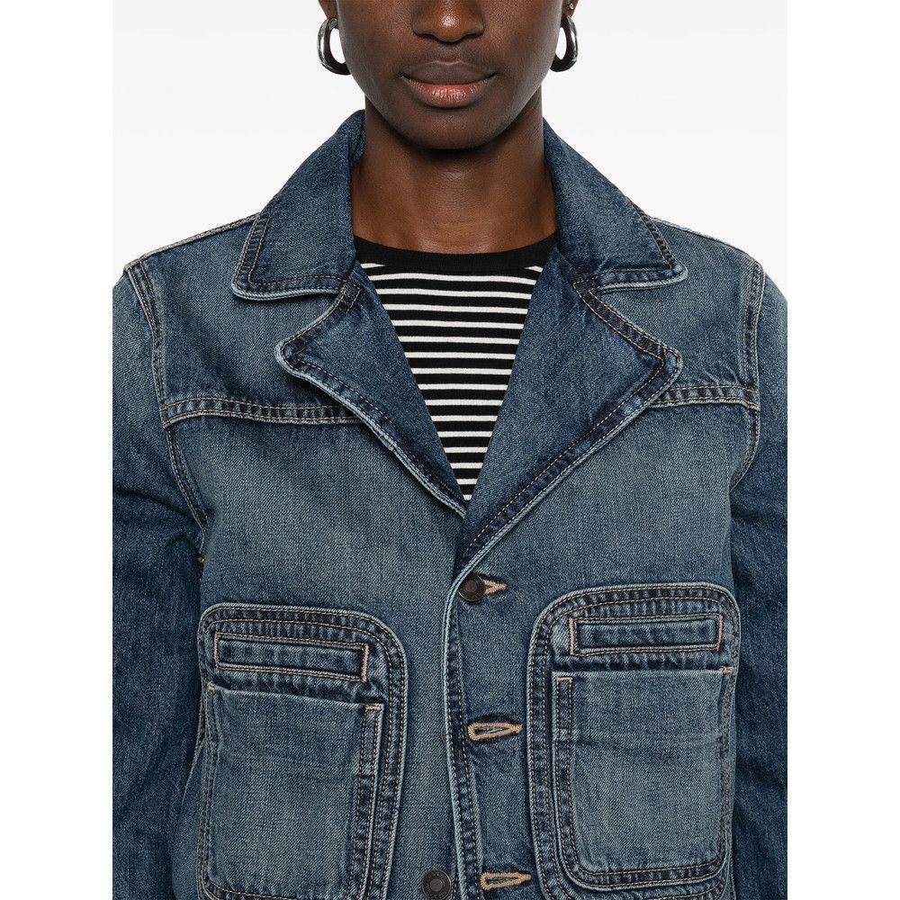 Nili Lotan Nili Lotan BLUE Jackets - Denim Jackets Size XS / US 0-2 / IT 36-38 - 5 Thumbnail