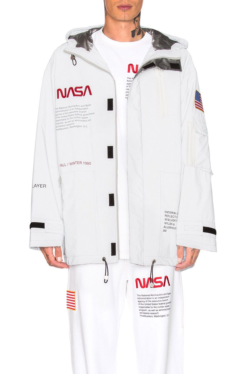 Heron preston nasa reflective jacket best sale