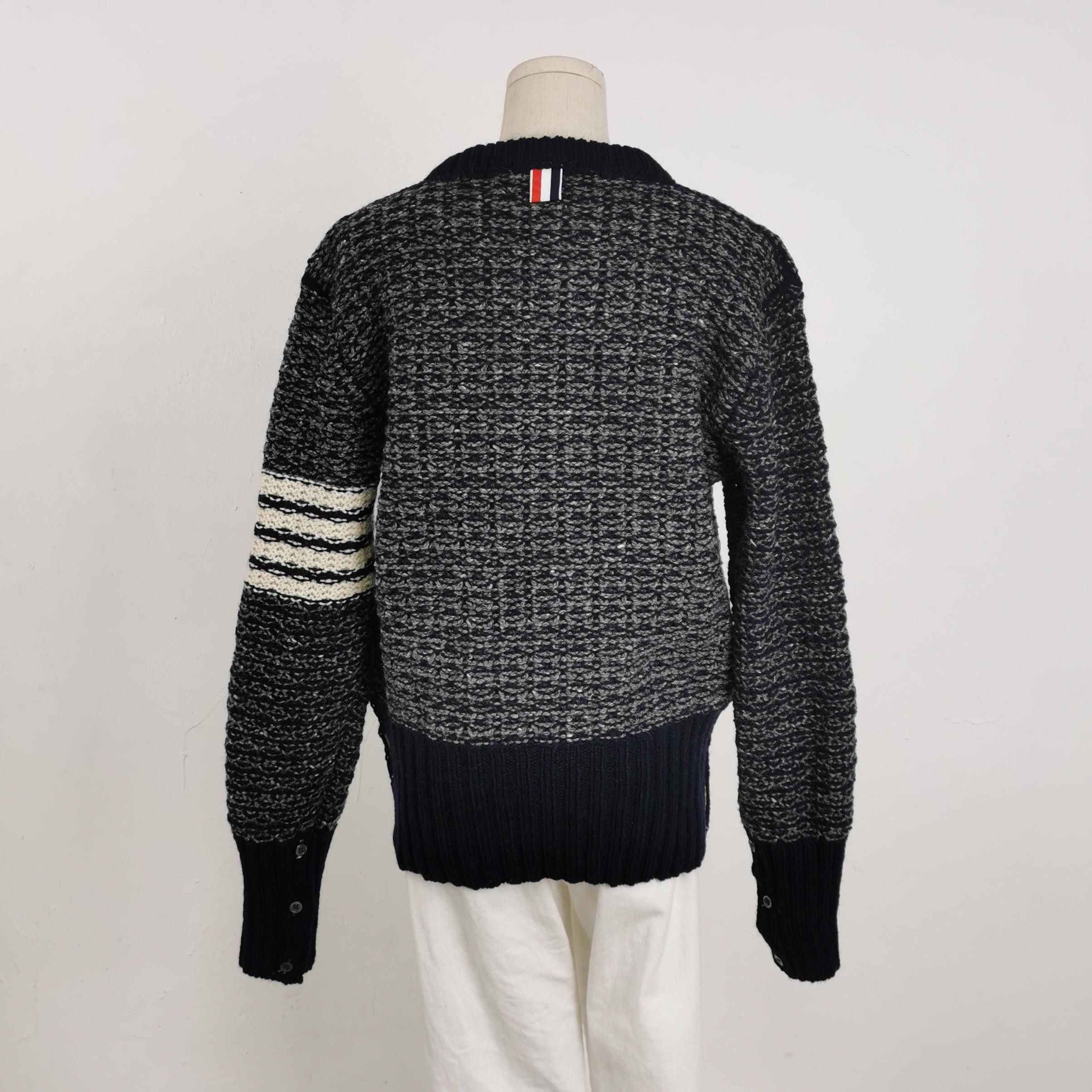 Thom Browne Thom Browne Wool-Mohair Stripe Crewneck Sweater M Size US M / EU 48-50 / 2 - 3 Thumbnail
