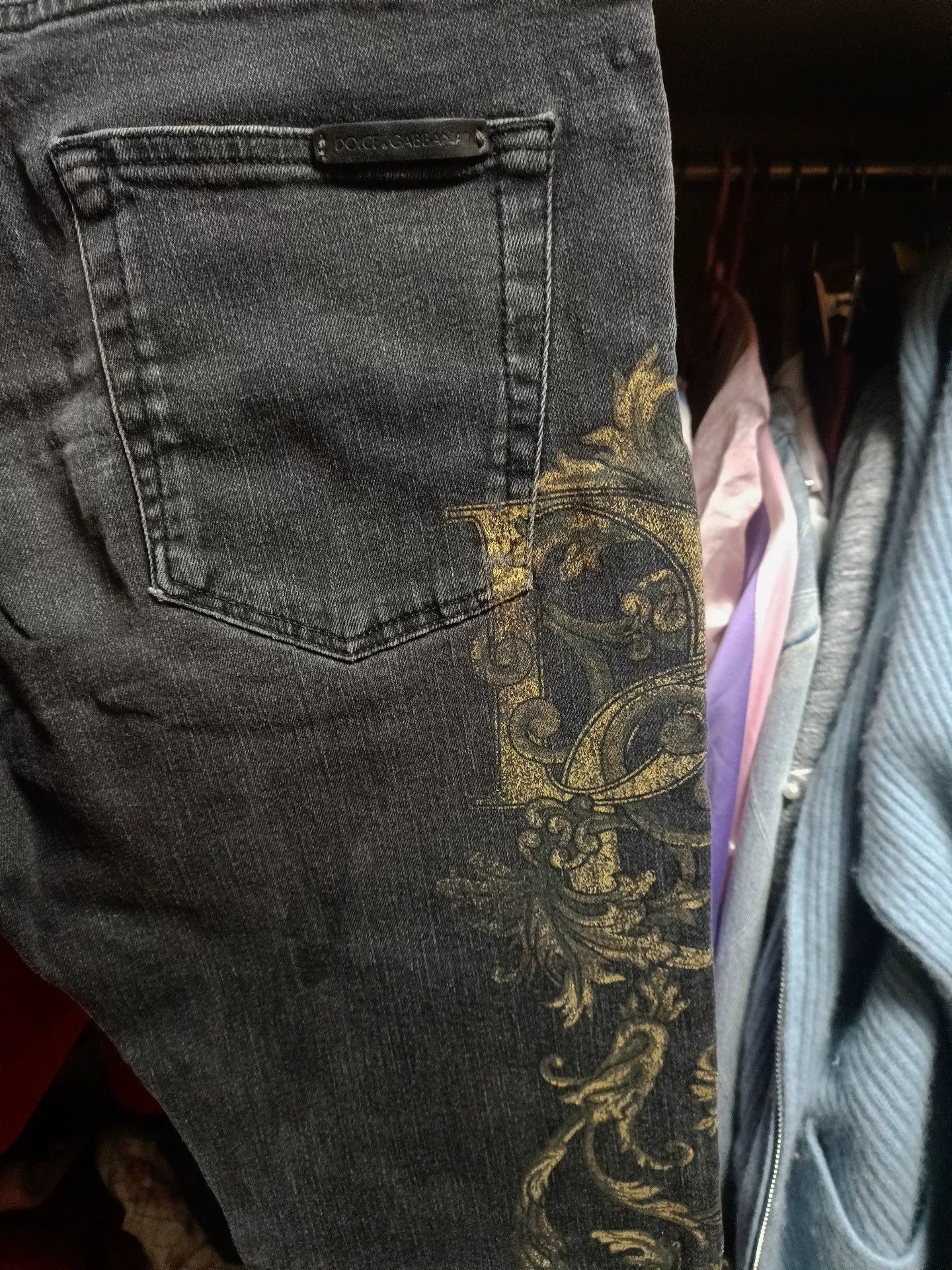Dolce & Gabbana Dolce & Gabbana Baroque Print Jeans Size US 32 / EU 48 - 6 Thumbnail