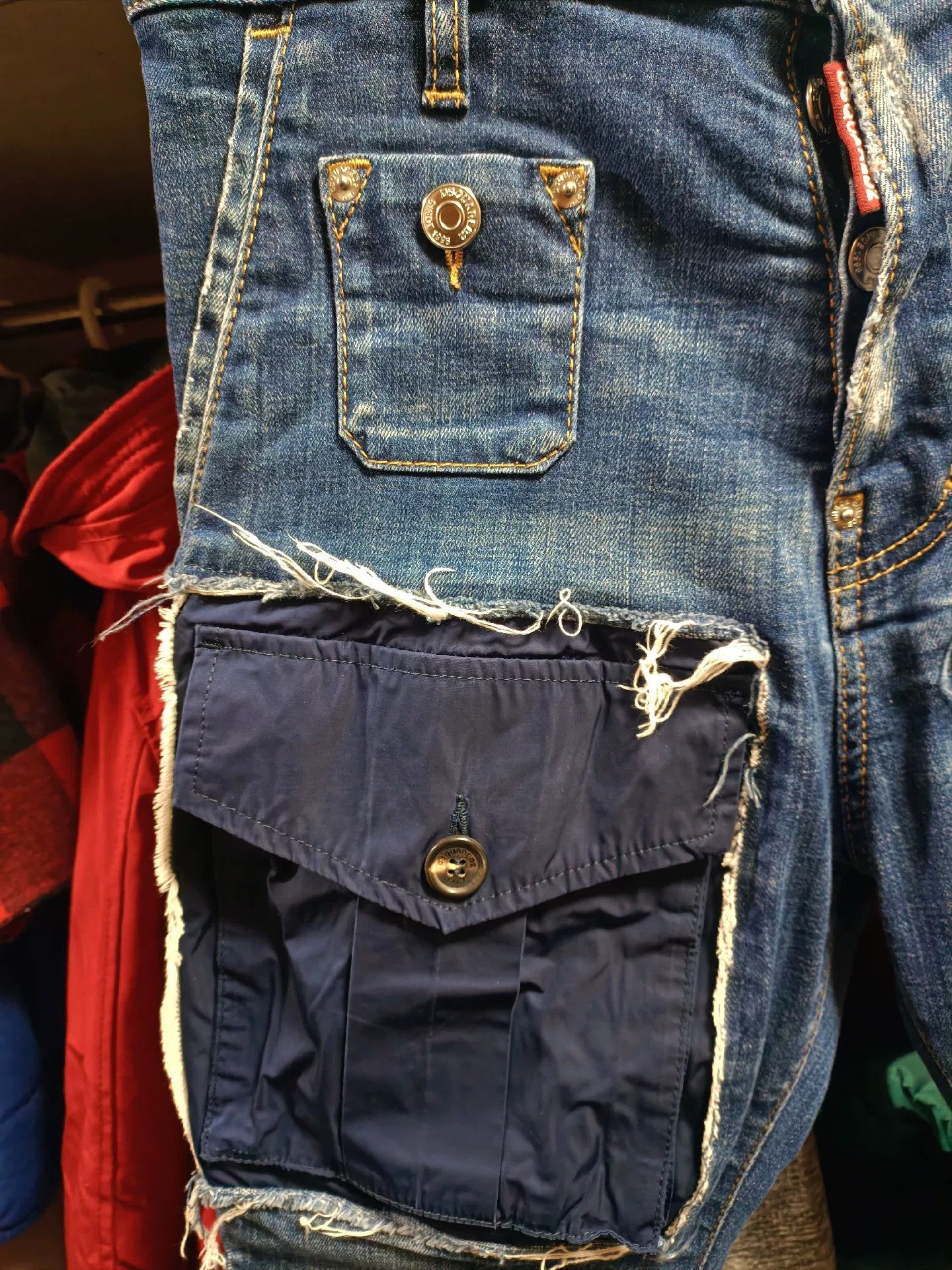 Dsquared2 Dsquared2 Sailboat Nylon Patchwork Cargo Jeans Size US 28 / EU 44 - 3 Thumbnail