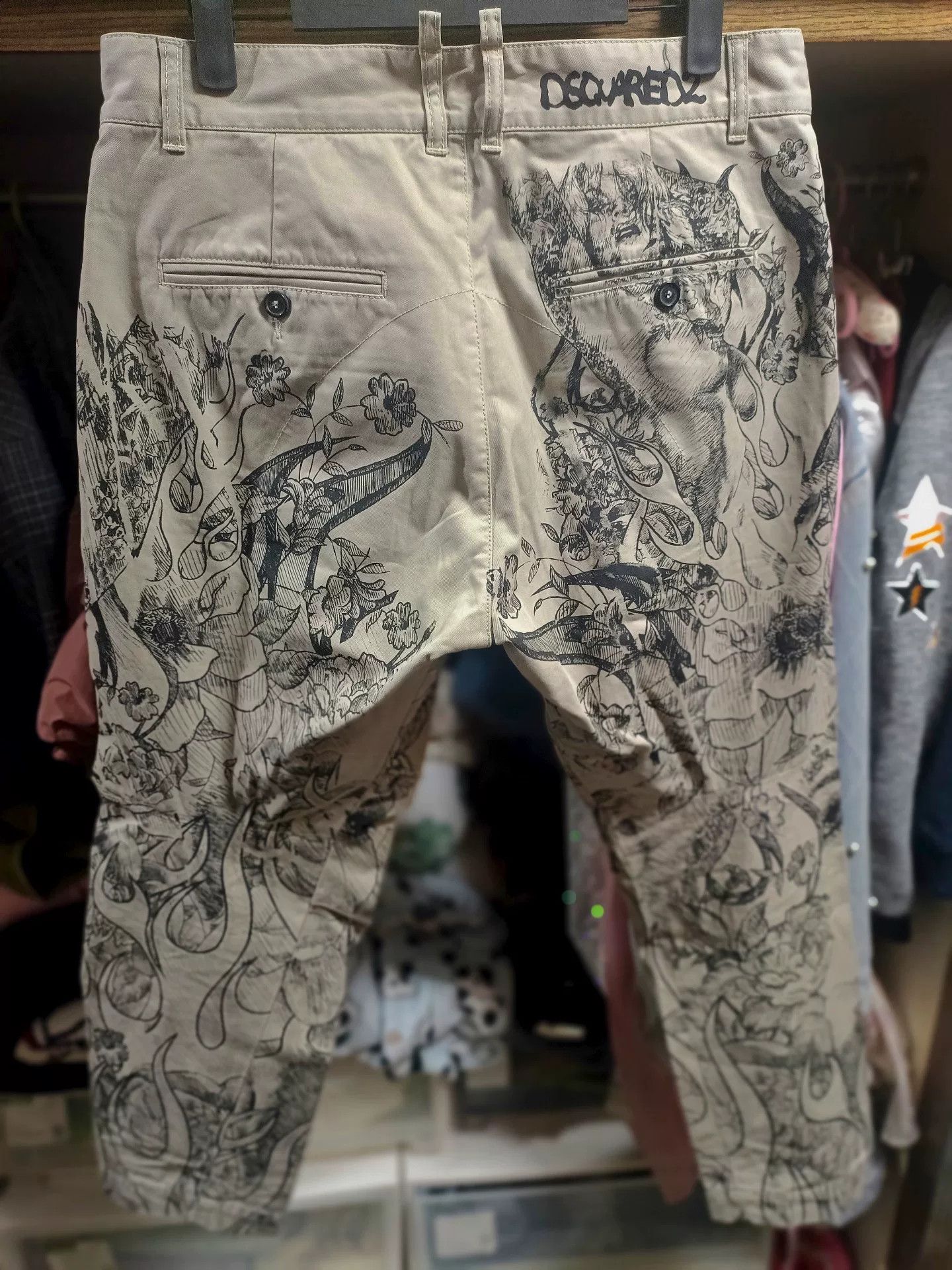 Dsquared2 Dsquared2 Ink Graffiti Cargo Pants Size US 30 / EU 46 - 2 Thumbnail