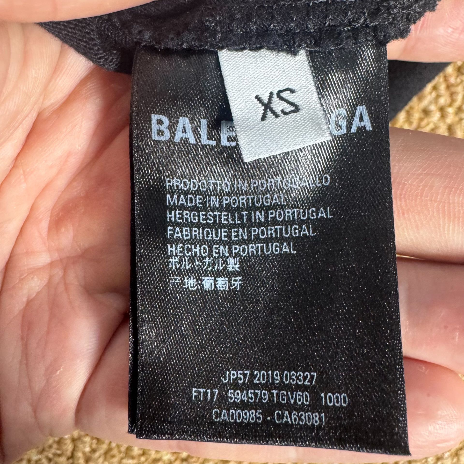 Balenciaga Balenciaga Black Wheat Ear Short Sleeve T-shirt Size US XS / EU 42 / 0 - 5 Thumbnail