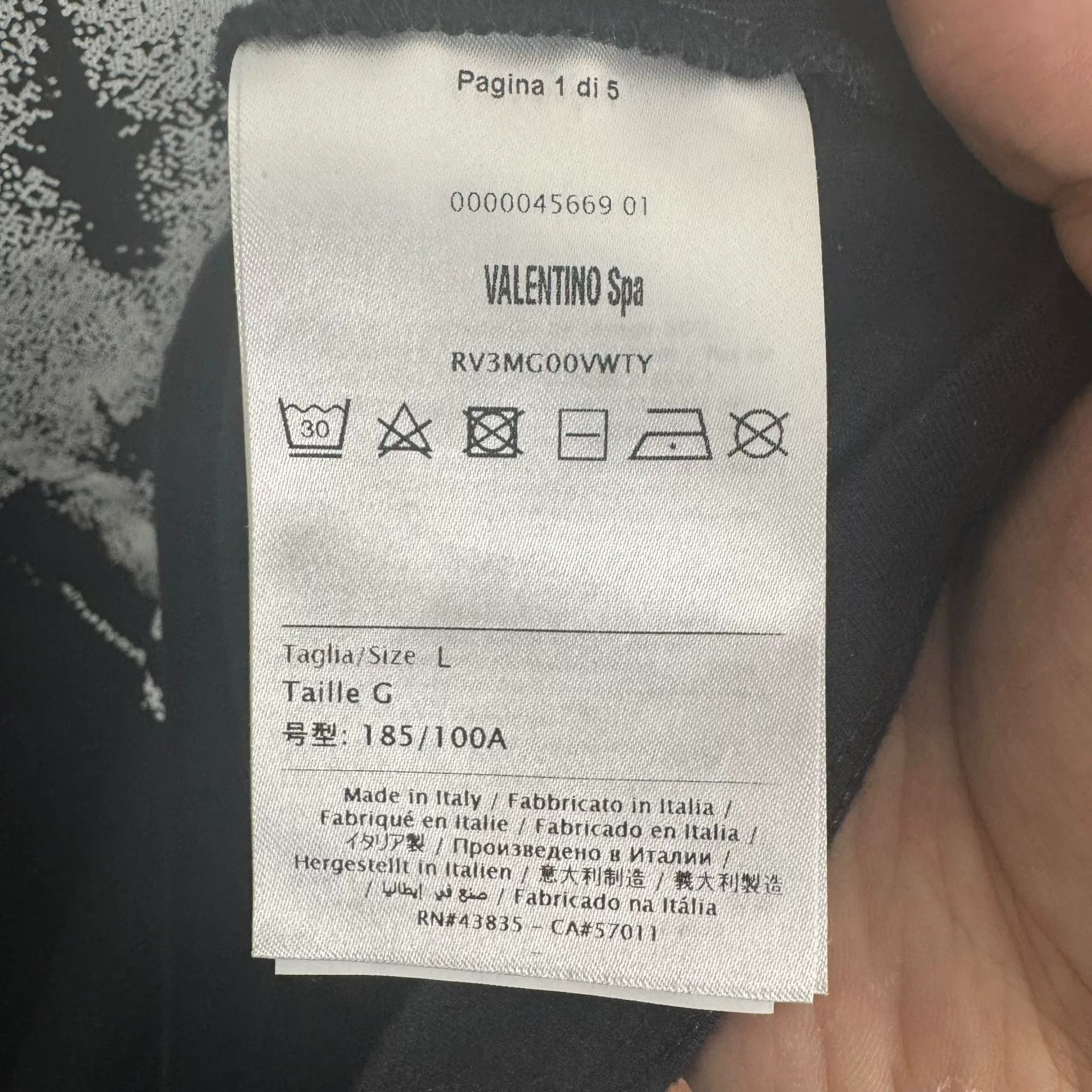 Valentino Valentino Wolf Print Black Short-Sleeve T-Shirt L Size US L / EU 52-54 / 3 - 4 Thumbnail