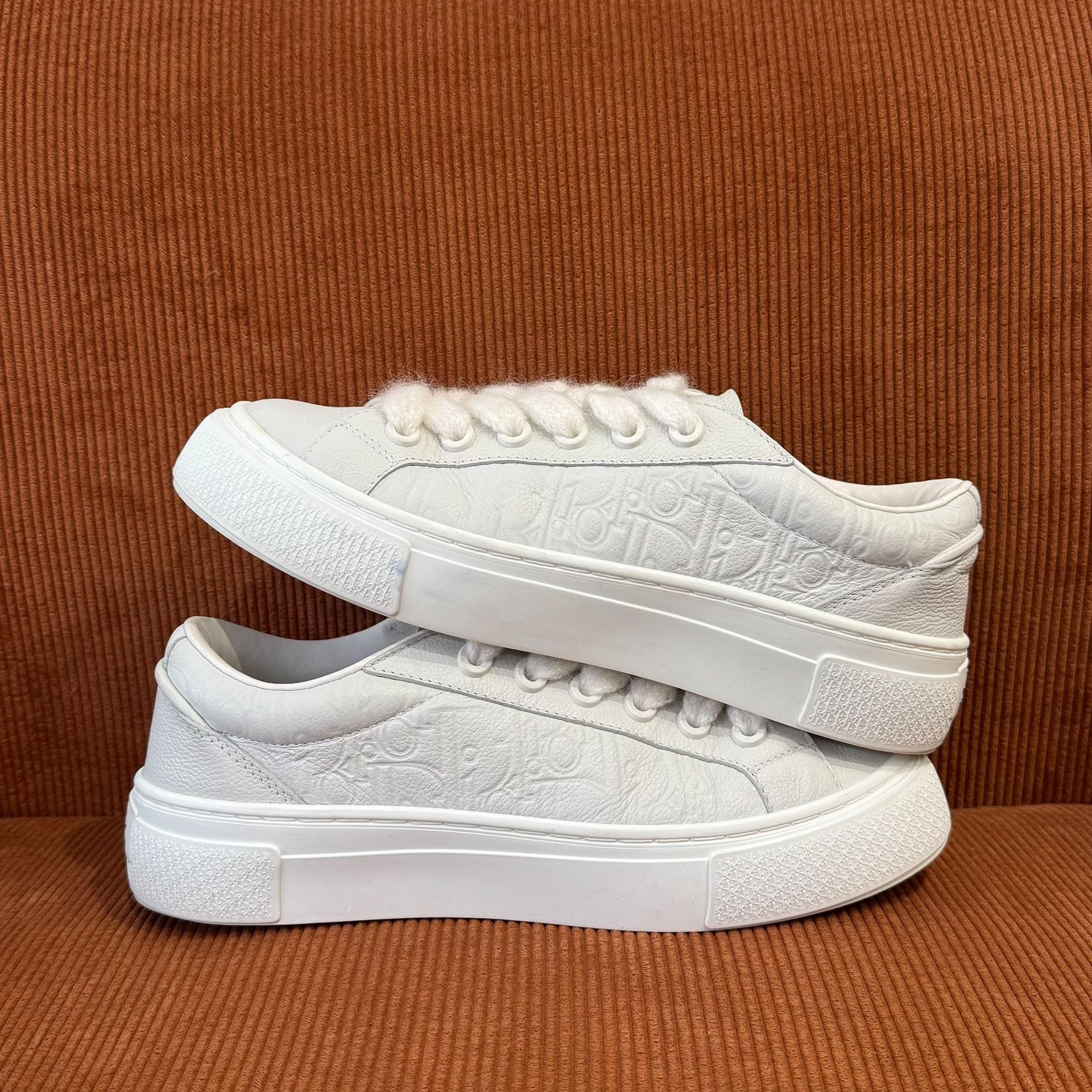Dior Dior B33 Leather Monogram White Sneakers Size US 8 / EU 41 - 3 Thumbnail