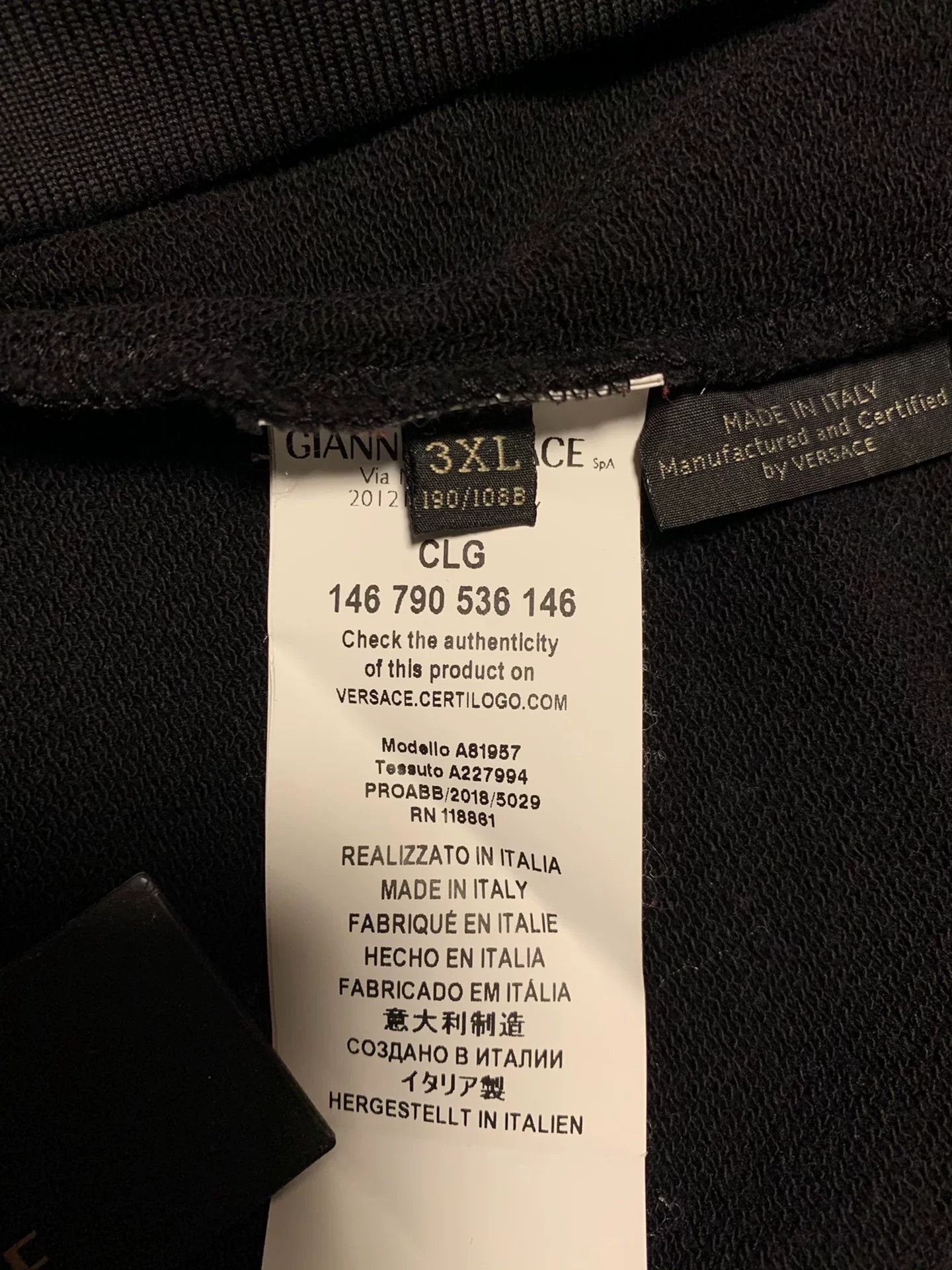 Versace Versace Men's Embroidered Logo Sweatshirt Size US XXL / EU 58 / 5 - 6 Thumbnail