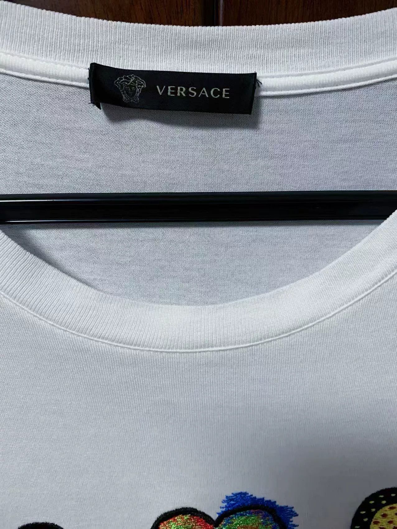 Versace Versace Men's Short-Sleeve Logo Embroidered T-Shirt Size US XXL / EU 58 / 5 - 3 Thumbnail