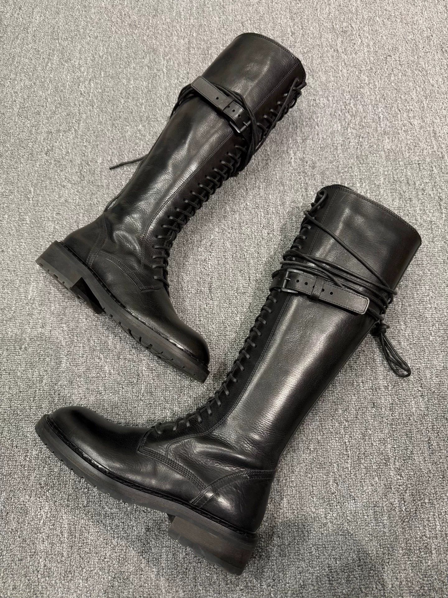 Ann Demeulemeester Ann Demeulemeester Black Lace-Up Boots Size US 6 / IT 36 - 4 Thumbnail