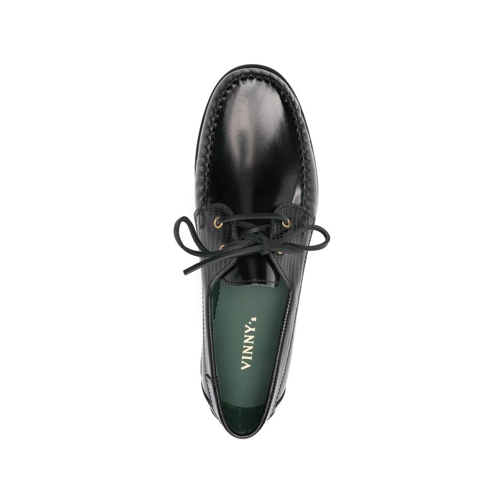 VINNY's Vinny's BLACK Boat Shoes Size US 7 / EU 40 - 3 Thumbnail