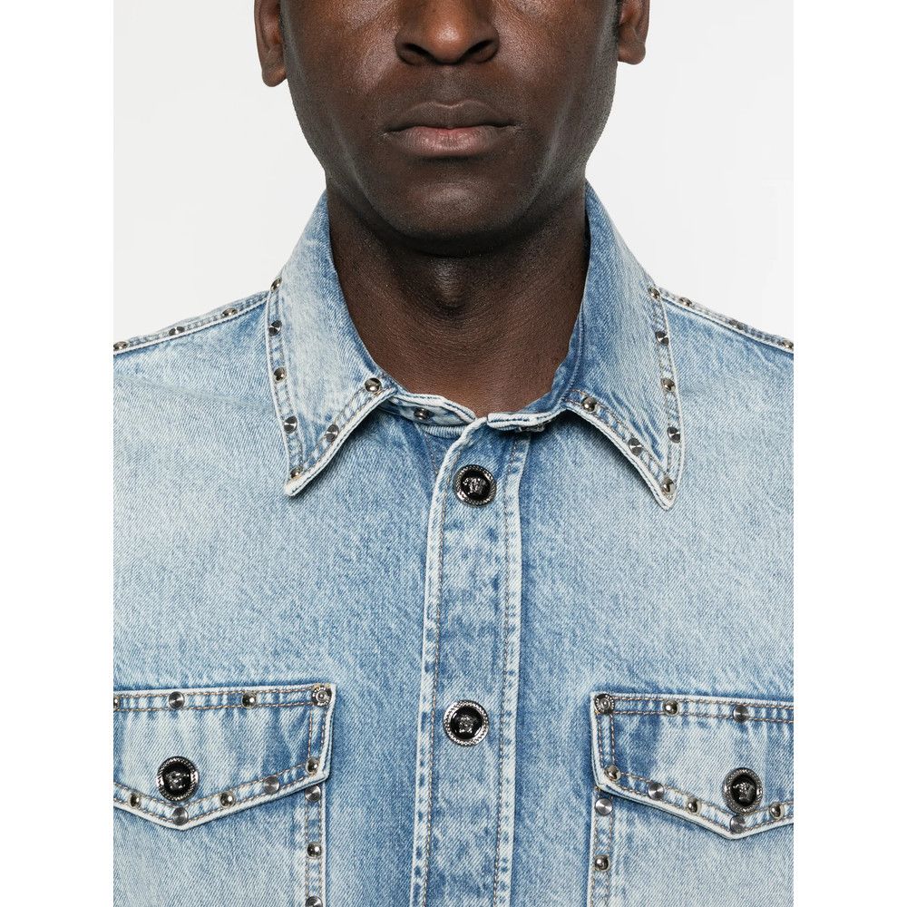 Versace Versace BLUE Shirts Size US L / EU 52-54 / 3 - 4 Thumbnail