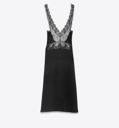 Saint Laurent Paris slip dress in silk satin crepe Size XXL / US 16-18 / IT 52-54 - 2 Thumbnail