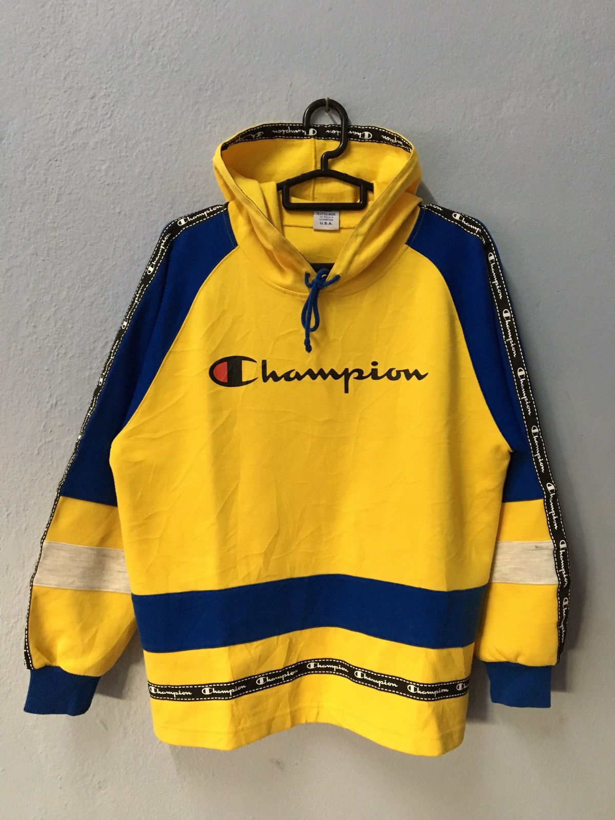 Champion Rare Champion Spell Out Side Tape Hoodie Rare Colour Grailed