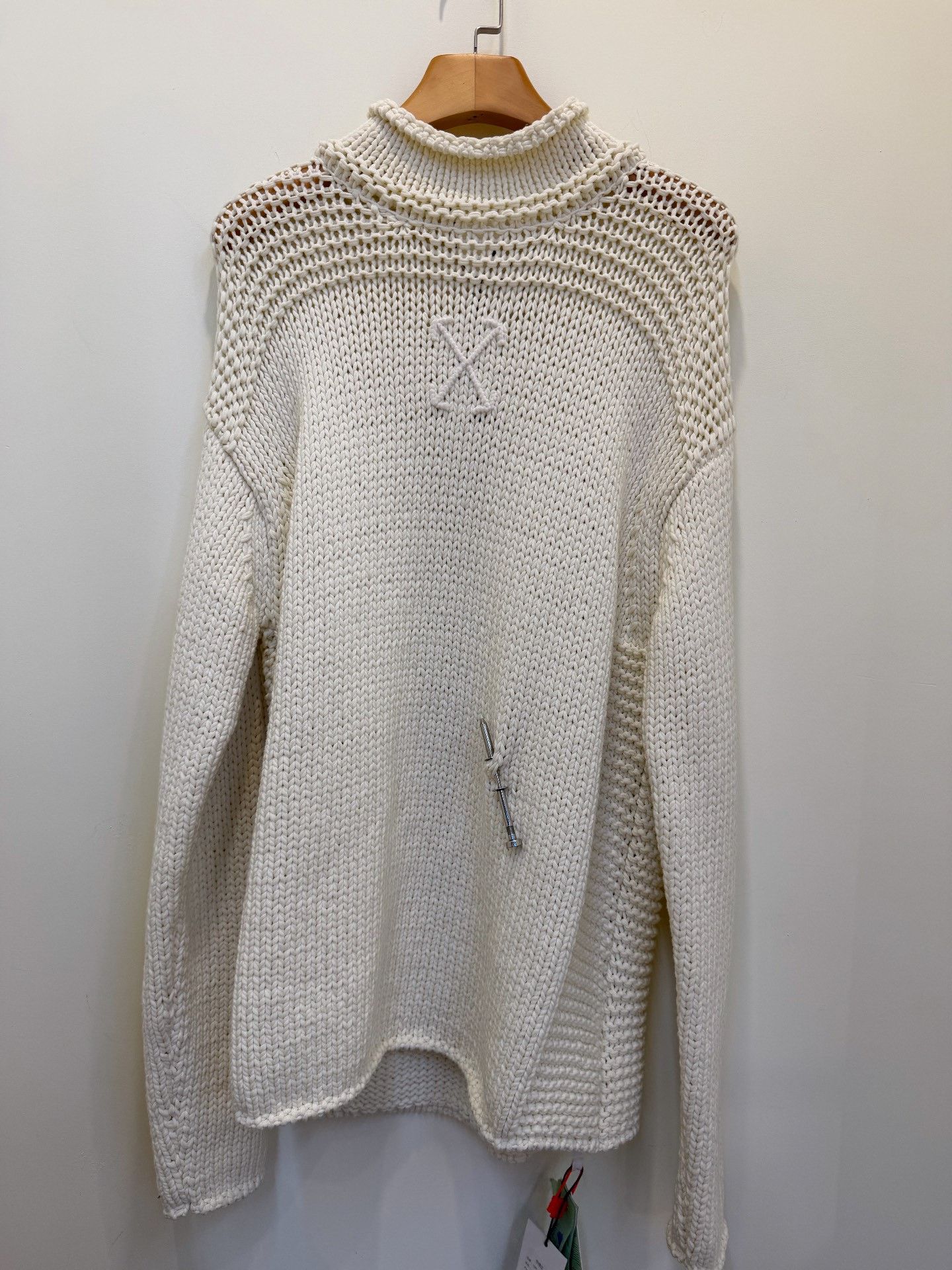 Off-White OFF-WHITE Drop Shoulder Knit Sweater Size US M / EU 48-50 / 2 - 4 Thumbnail