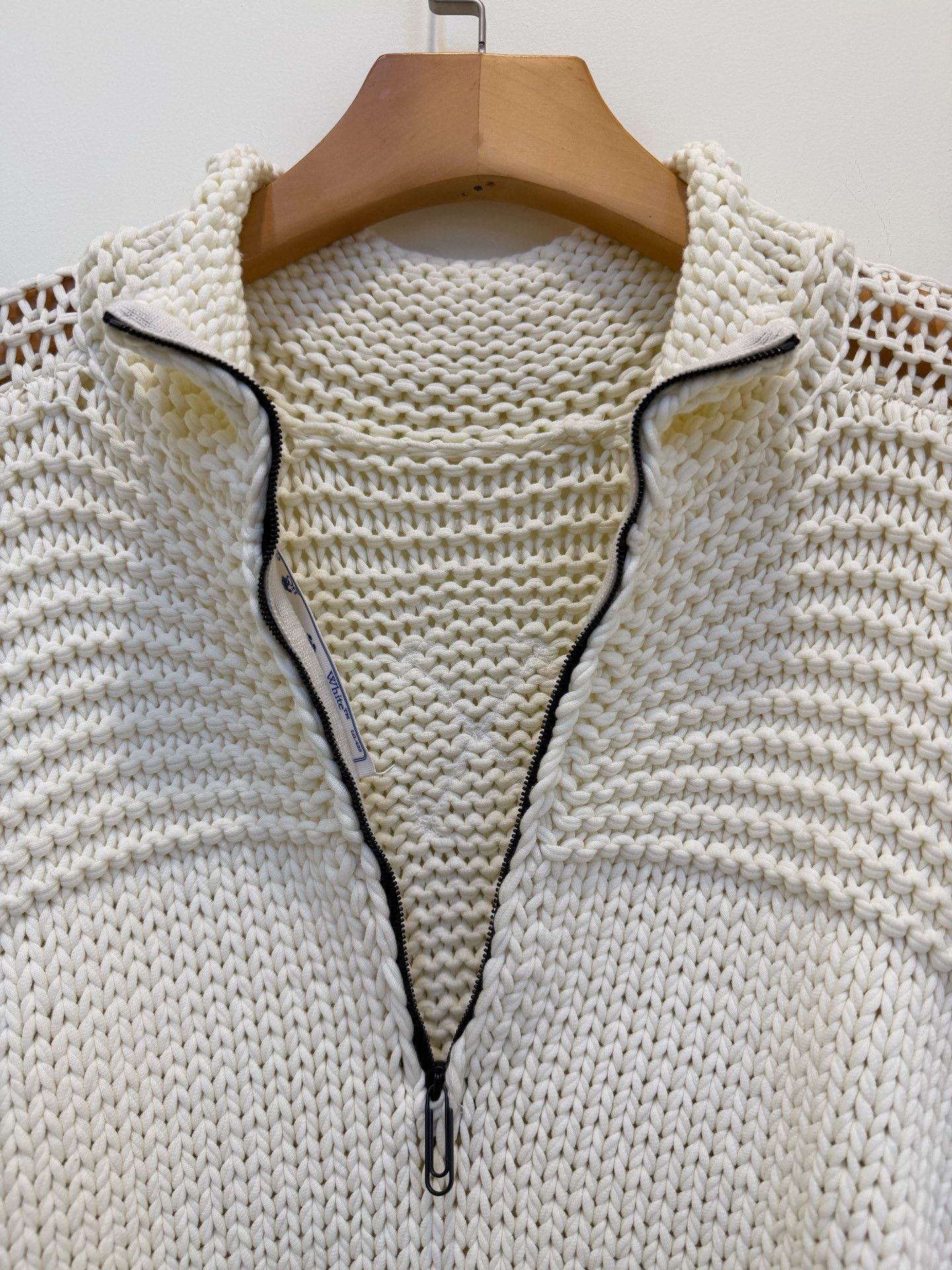 Off-White OFF-WHITE Drop Shoulder Knit Sweater Size US M / EU 48-50 / 2 - 3 Thumbnail