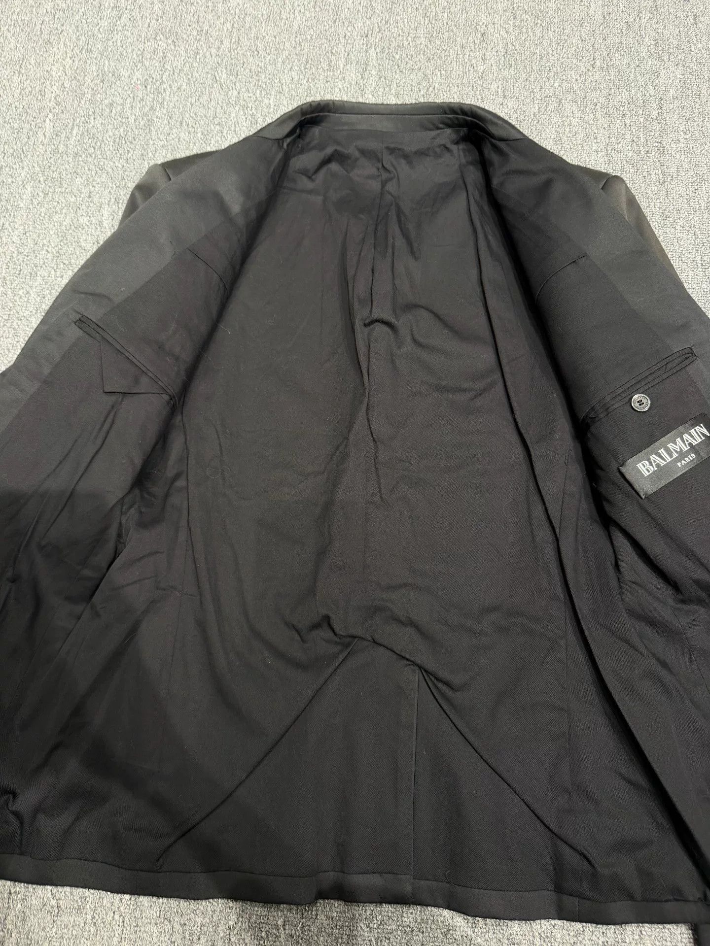 Balmain BALMAIN Men's Black Double-Breasted Suit Jacket Size US M / EU 48-50 / 2 - 5 Thumbnail