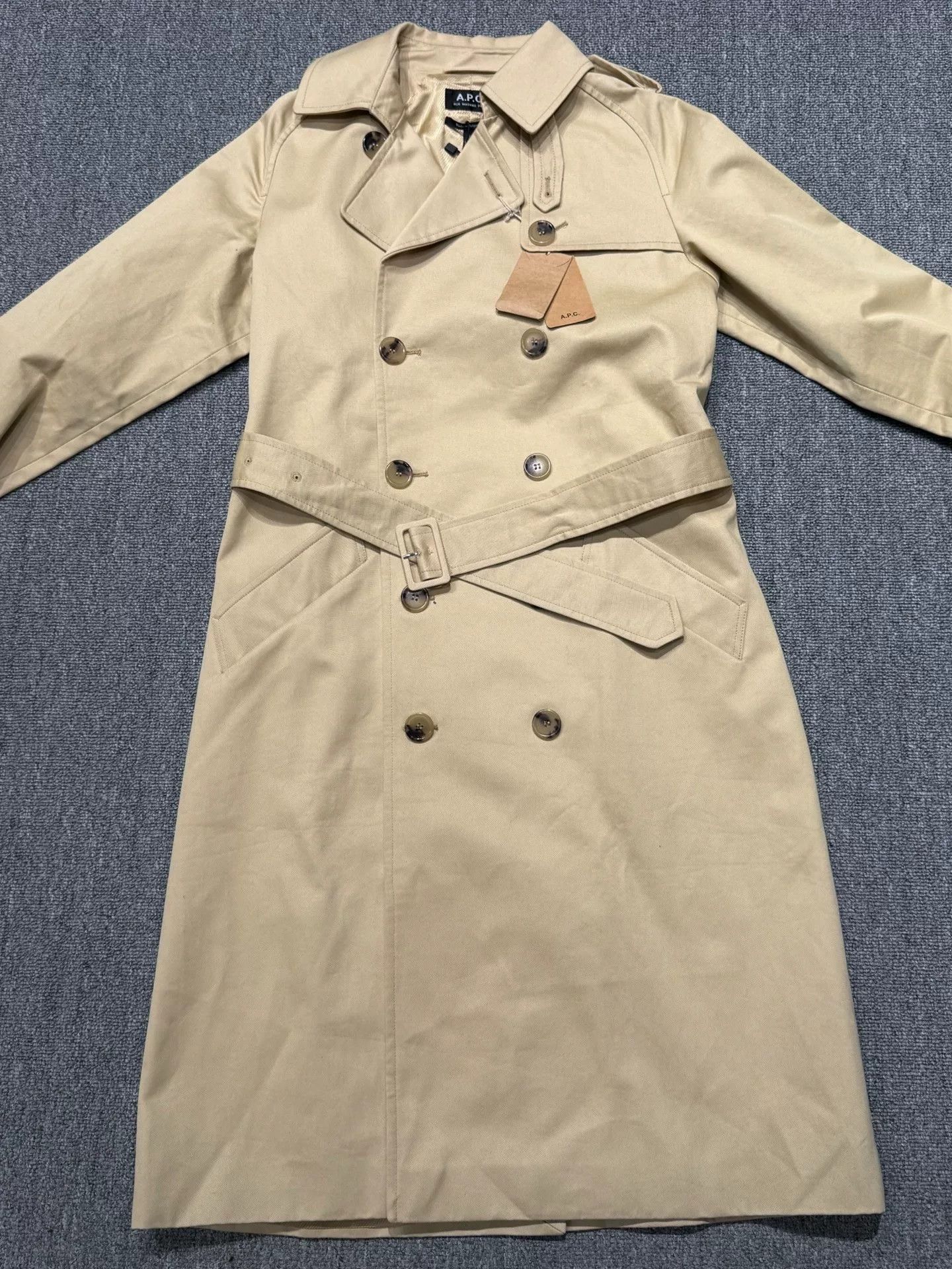 A.P.C. A.P.C. Classic Double-Breasted Trench Coat Size XXS / US 00 / IT 34 - 3 Thumbnail