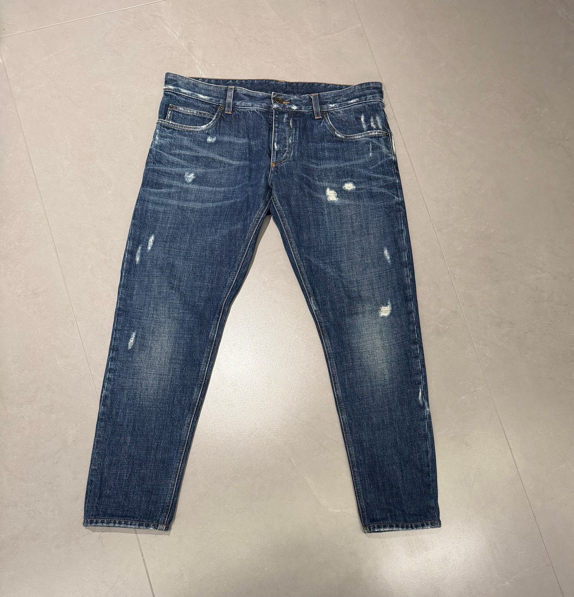 Dolce & Gabbana Dolce & Gabbana Heavy Embroidery Men's Jeans Size US 34 / EU 50 - 6 Thumbnail