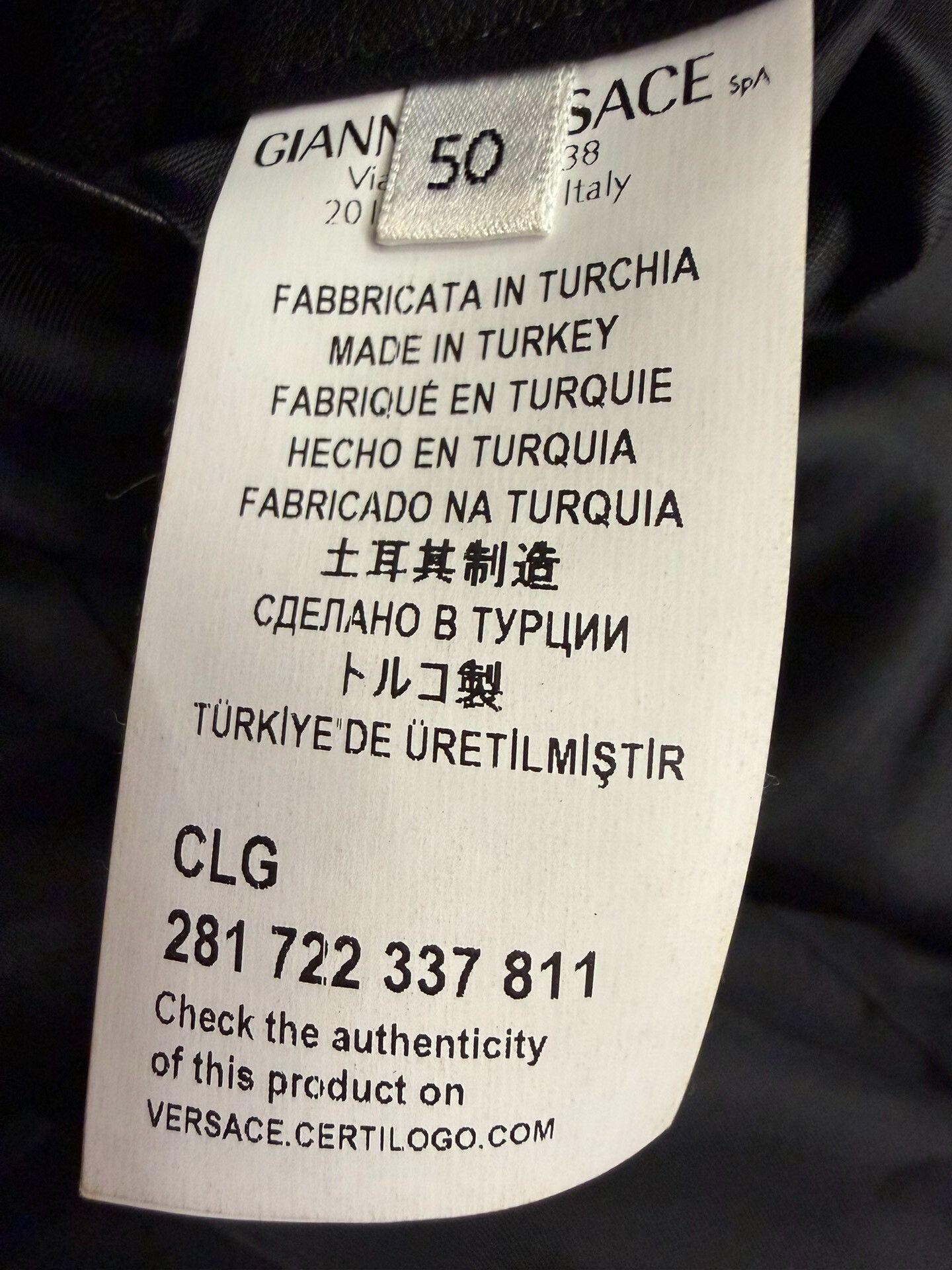 Versace Versace Men's Black Lambskin Medusa Jacket Size US M / EU 48-50 / 2 - 8 Thumbnail