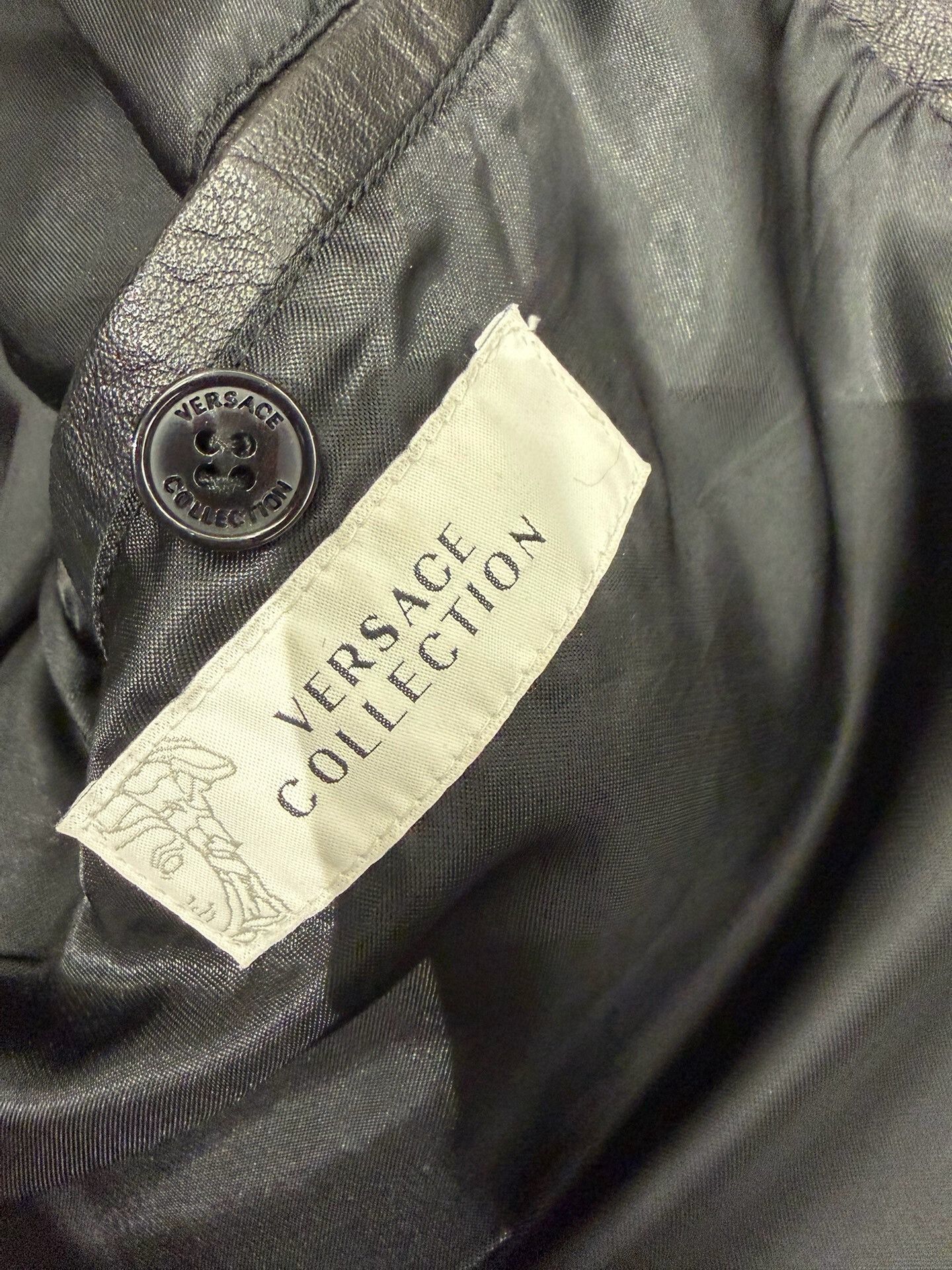 Versace Versace Men's Black Lambskin Medusa Jacket Size US M / EU 48-50 / 2 - 7 Thumbnail