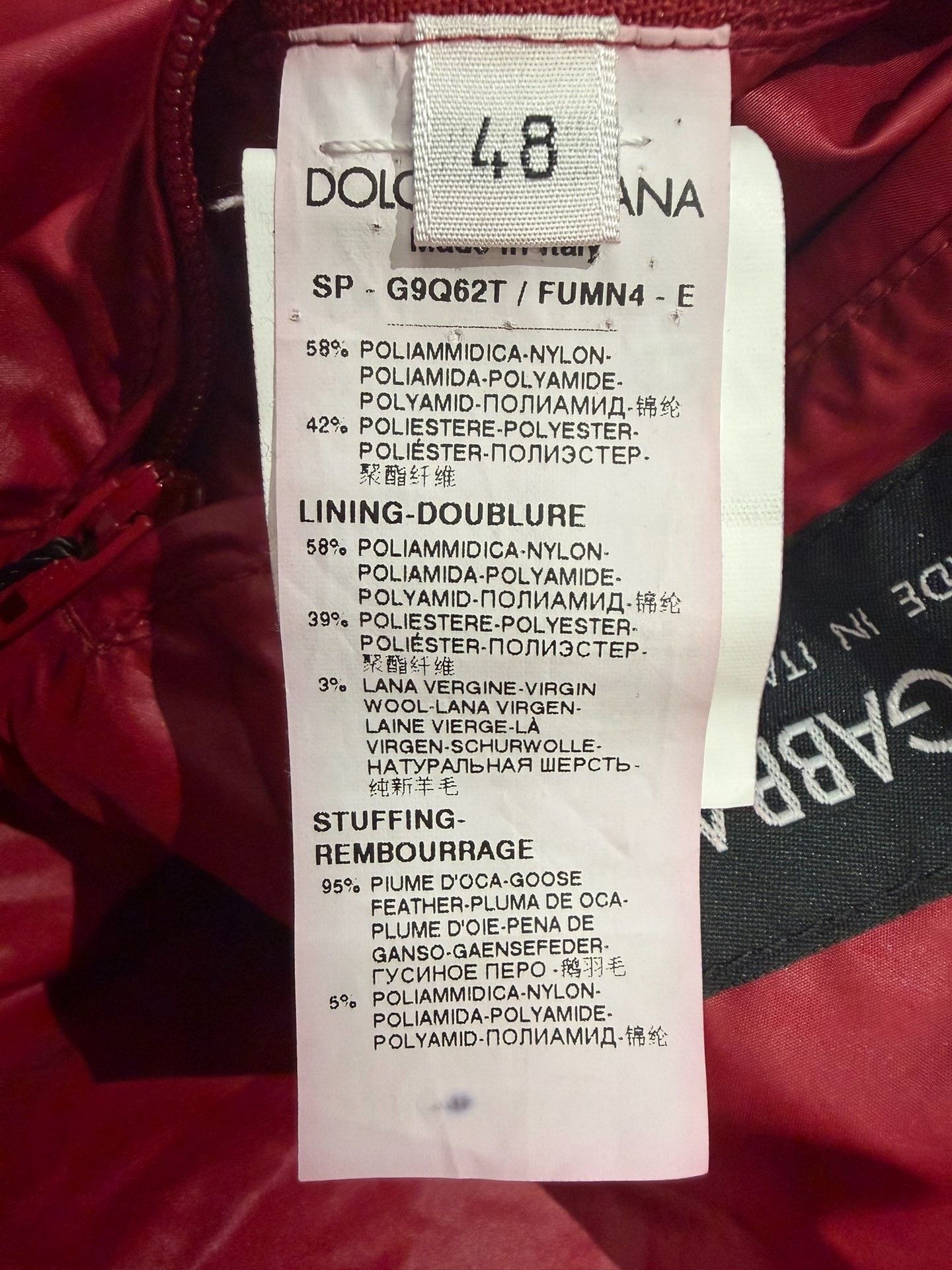 Dolce & Gabbana DG Dolce & Gabbana Men's Mid-Length Down Jacket Size US M / EU 48-50 / 2 - 8 Thumbnail