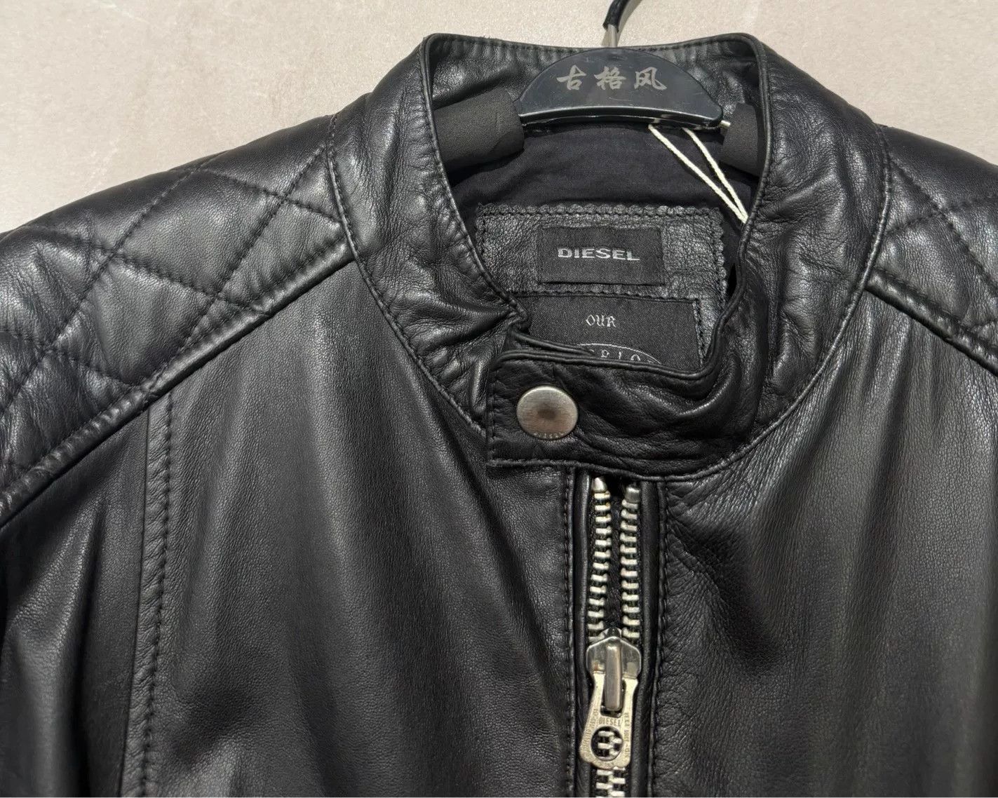 Diesel Diesel Men's Biker Black Leather Jacket Size US L / EU 52-54 / 3 - 4 Thumbnail