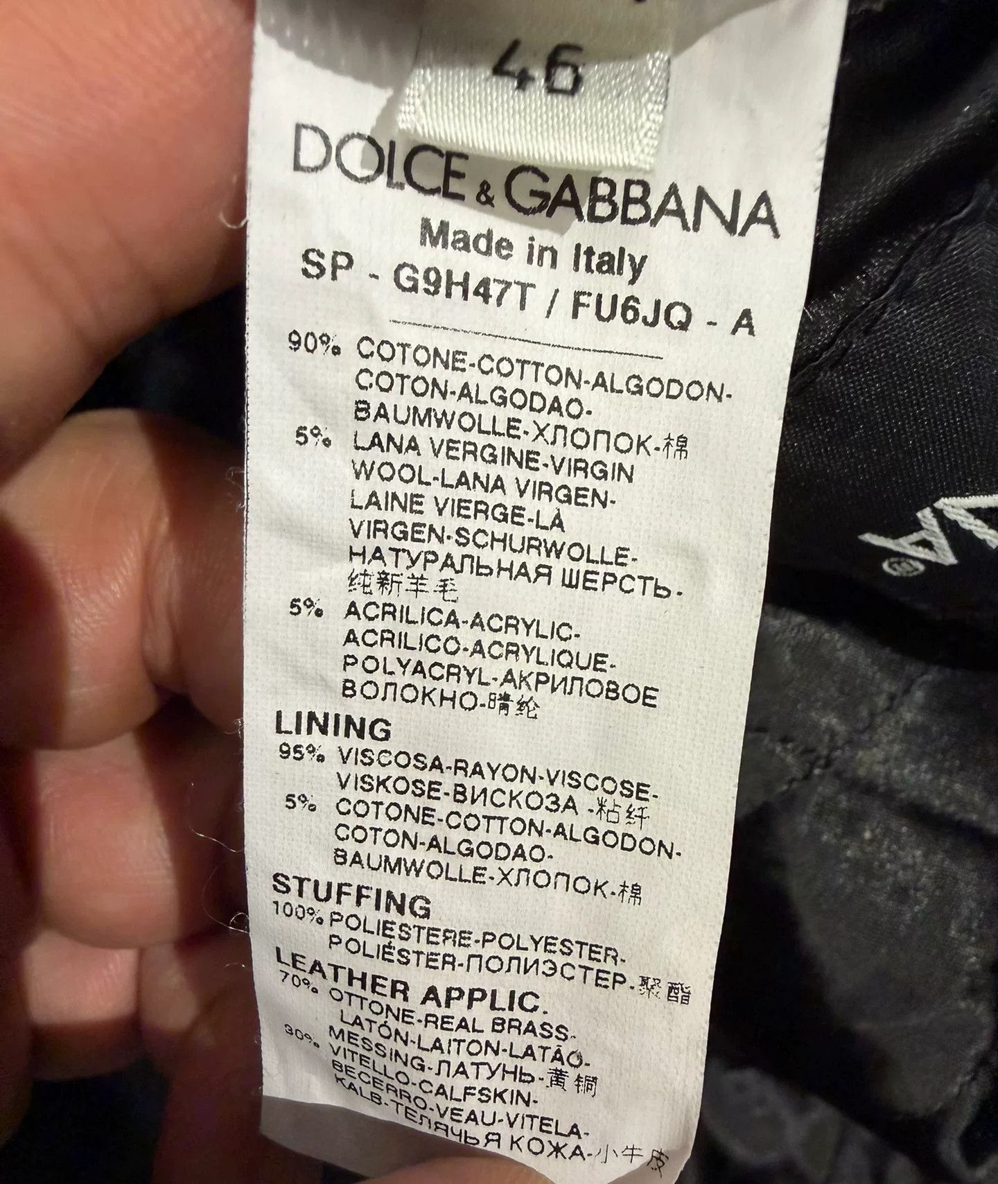 Dolce & Gabbana Dolce & Gabbana Flannel Gold Logo Puffer Jacket Size US S / EU 44-46 / 1 - 8 Thumbnail