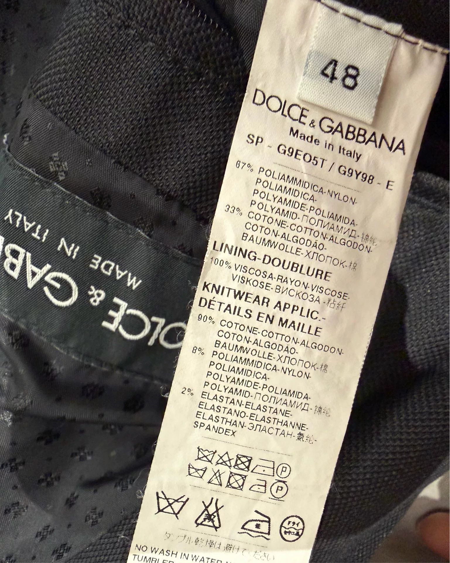 Dolce & Gabbana Dolce & Gabbana Runway Woven Men's Jacket Size US M / EU 48-50 / 2 - 8 Thumbnail