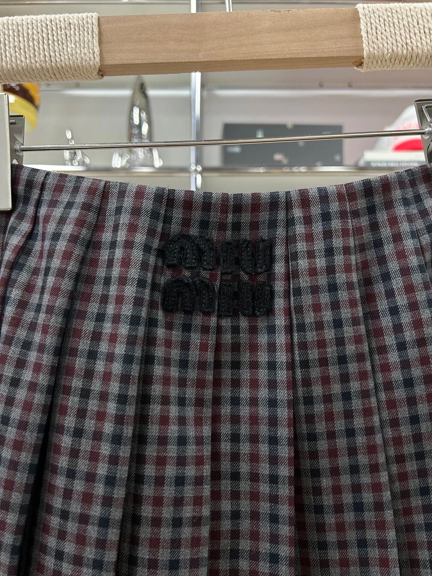 Miu Miu Miu Miu Plaid Letter Belt Skirt Size 36" / US 14 / IT 50 - 4 Thumbnail