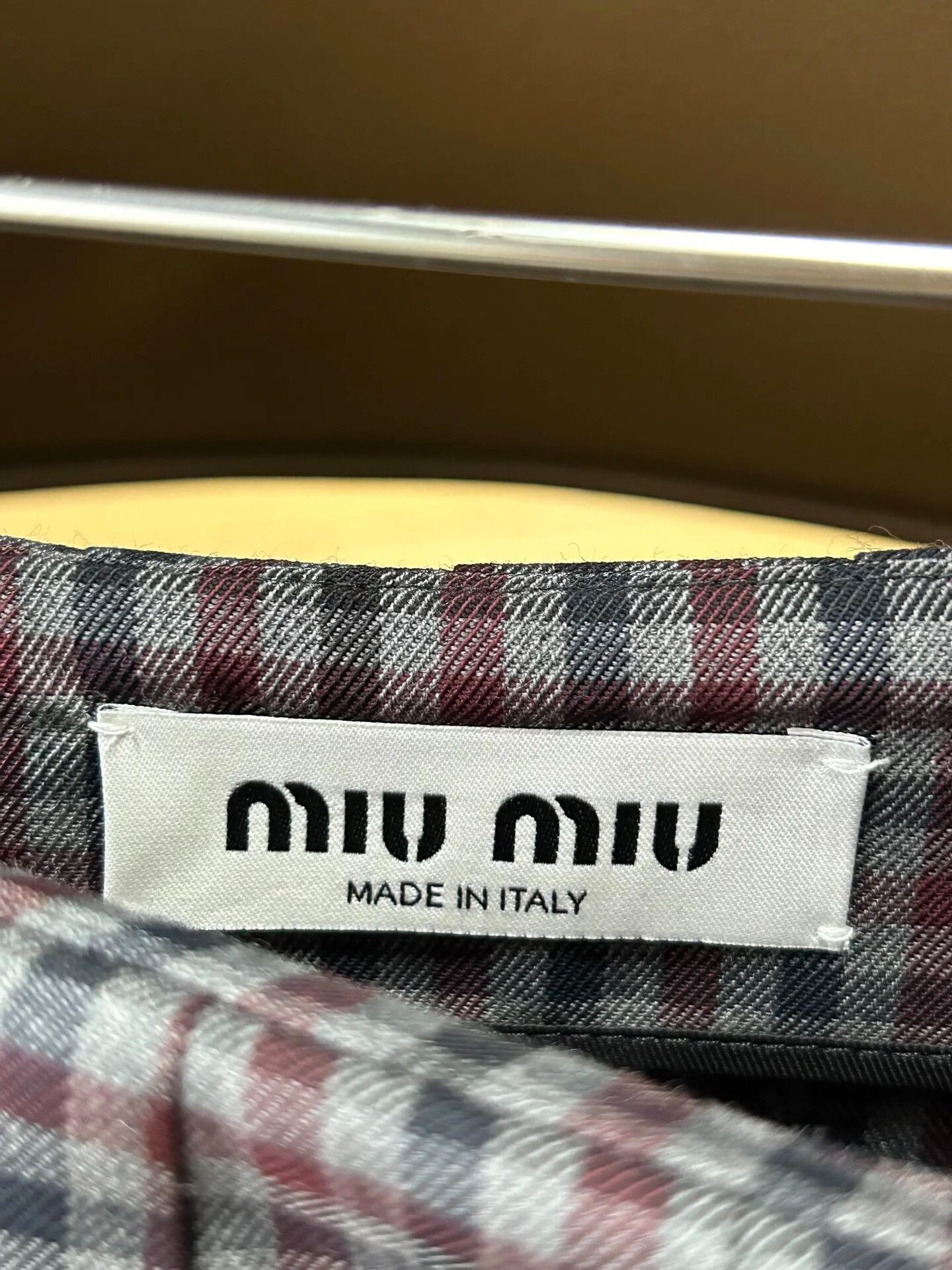 Miu Miu Miu Miu Plaid Letter Belt Skirt Size 36" / US 14 / IT 50 - 5 Thumbnail