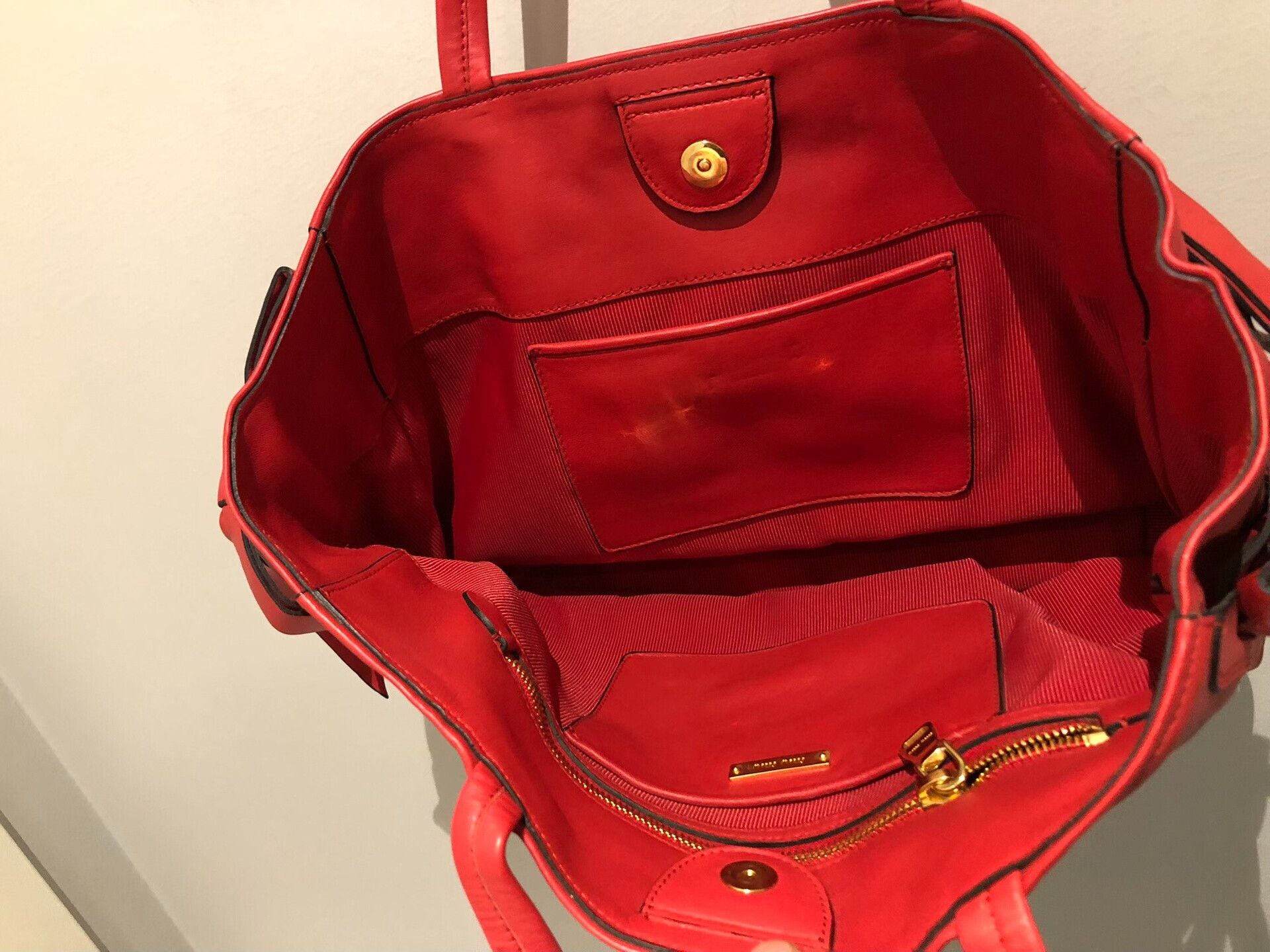 Miu Miu Miu Miu Bow Strap Tote Bag Size ONE SIZE - 5 Thumbnail