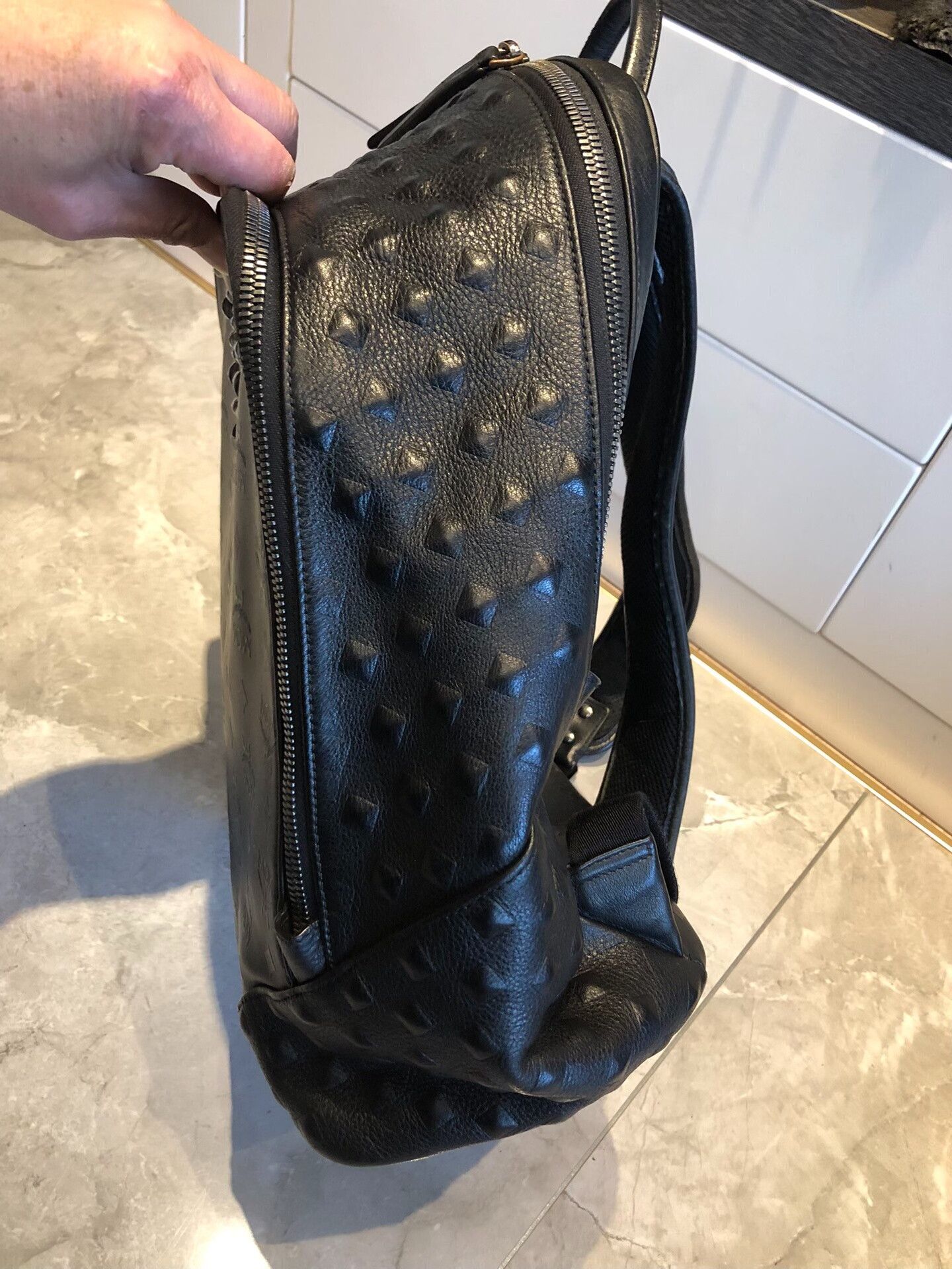 MCM MCM Large Black Studded Backpack Size ONE SIZE - 4 Thumbnail