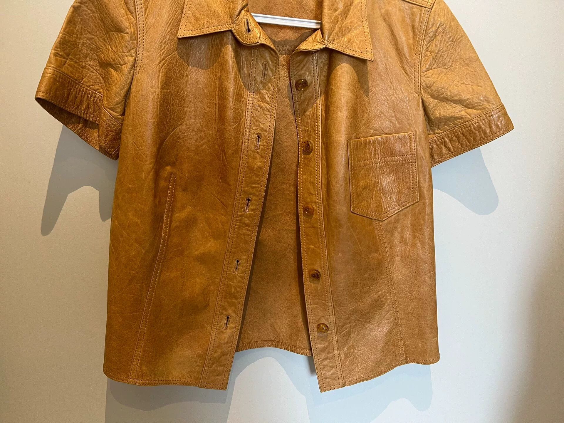Prada Prada Women's Calf Leather Shirt Jacket Size M / US 6-8 / IT 42-44 - 5 Thumbnail