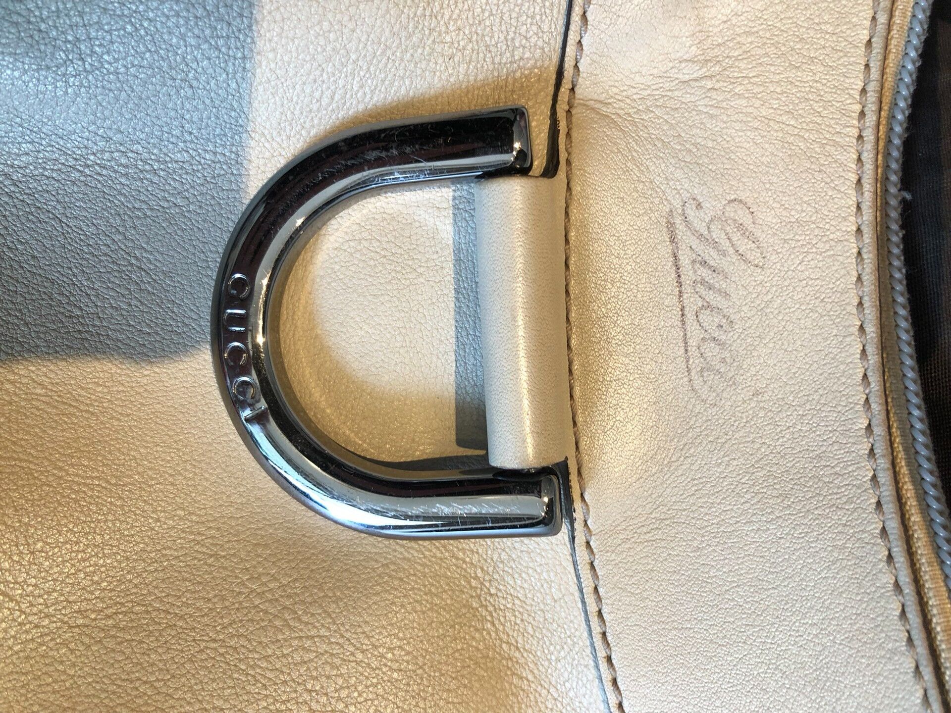 Gucci Gucci Beige Calf Leather Large Crescent Underarm Bag Size ONE SIZE - 7 Thumbnail