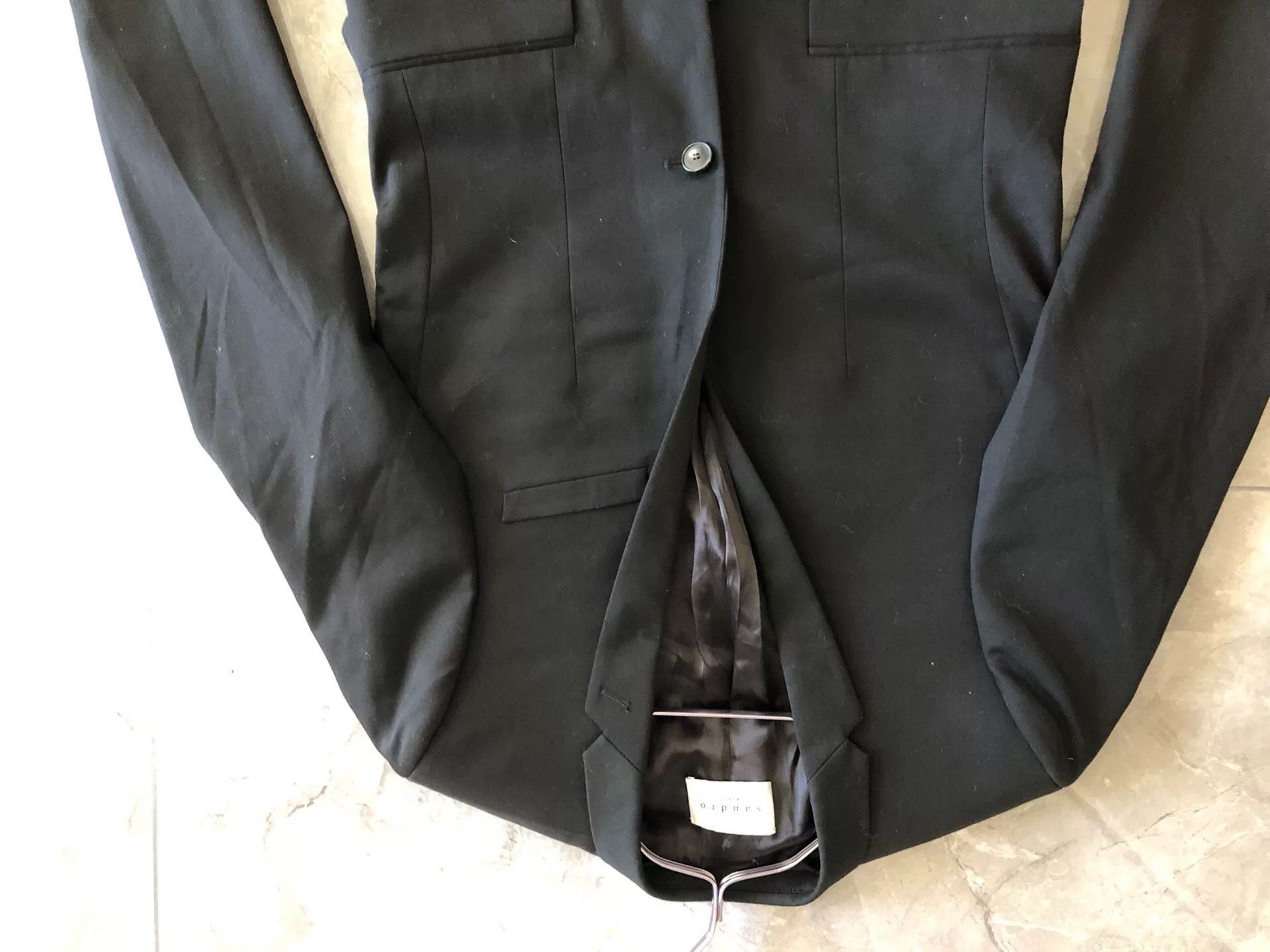 Sandro Sandro Men's Slim Wool Suit Jacket Size US S / EU 44-46 / 1 - 2 Thumbnail