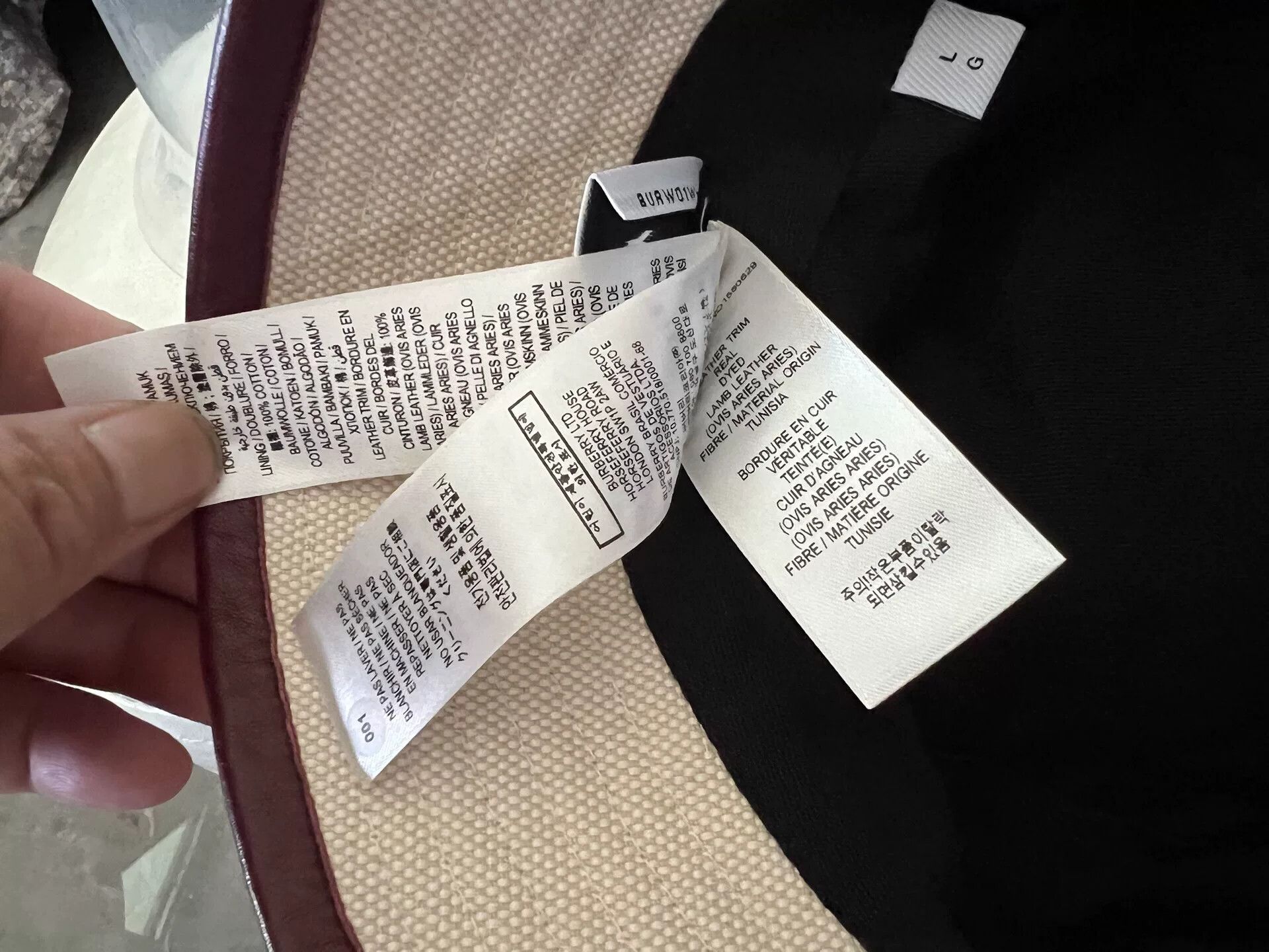 Burberry Burberry Canvas Lambskin Bucket Hat Size ONE SIZE - 7 Thumbnail