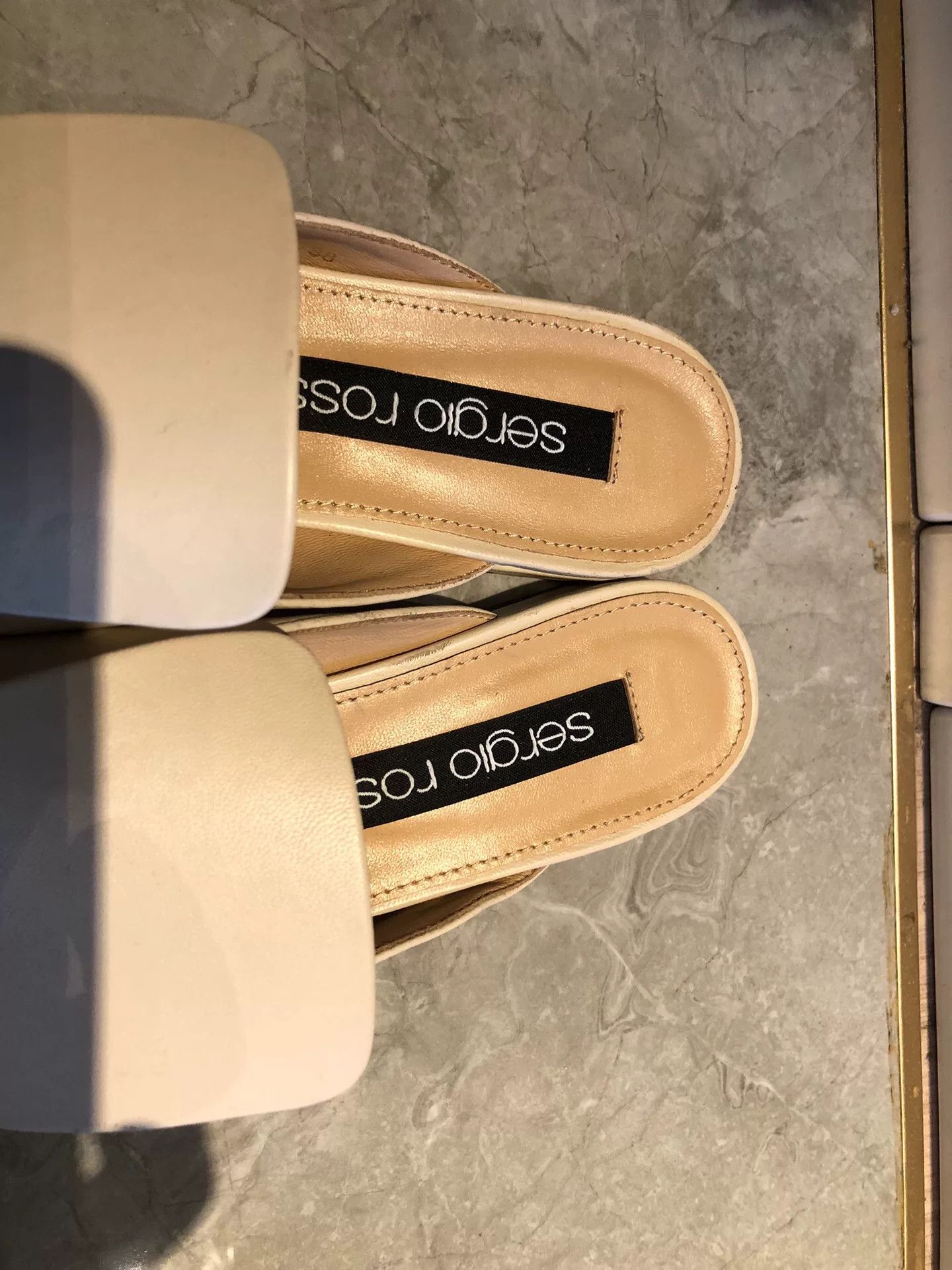 Sergio Rossi Sergio Rossi Leather Mules Size US 4 / IT 34 - 5 Thumbnail