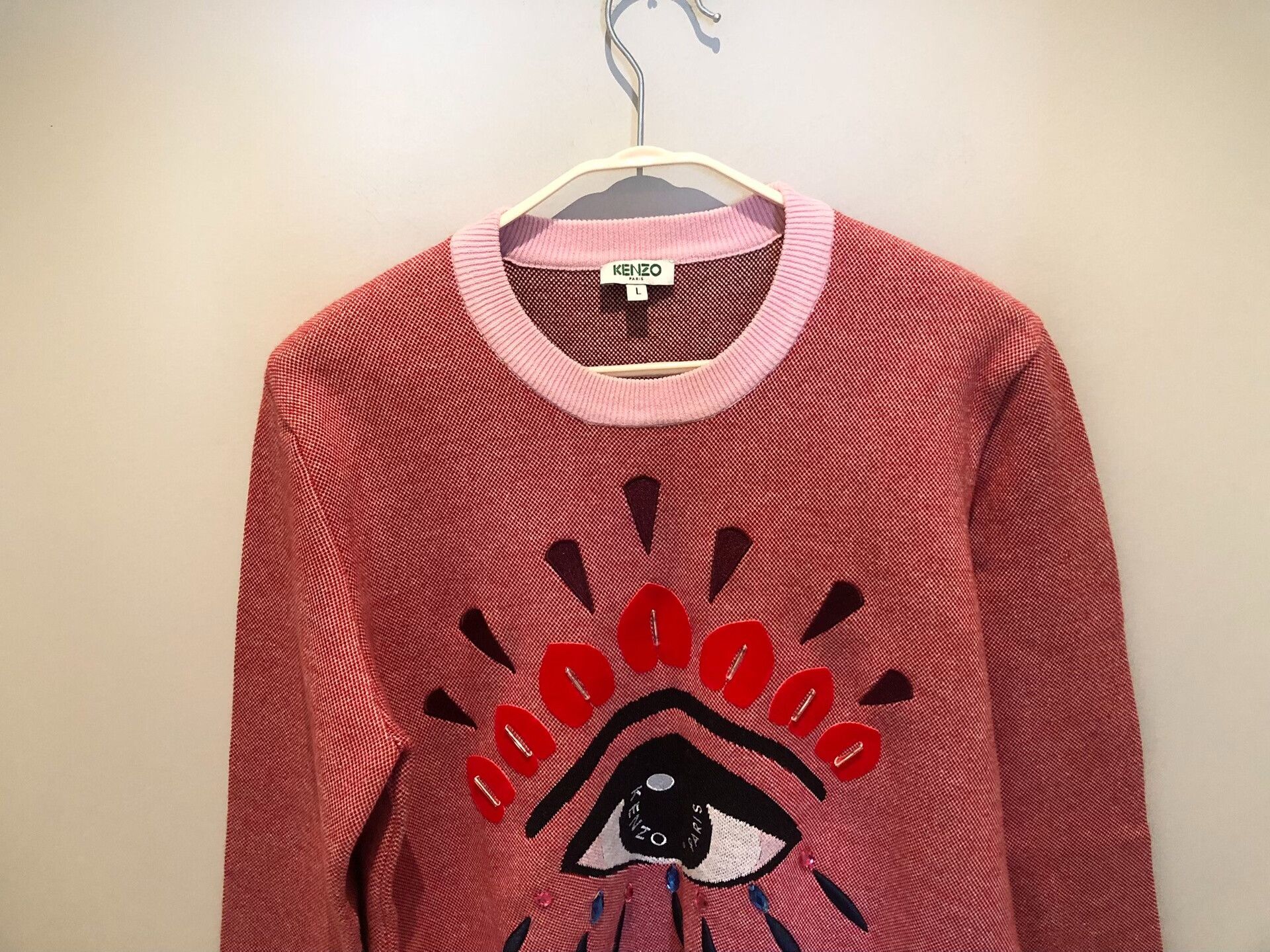 Kenzo KENZO Big Eye Wool Blend Sweater Size L / US 10 / IT 46 - 3 Thumbnail
